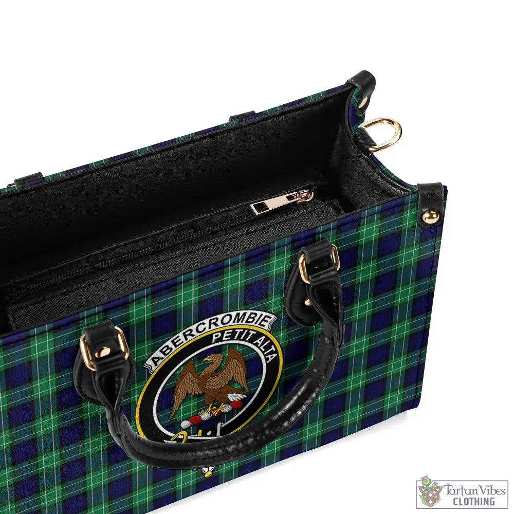 Abercrombie Tartan Luxury Leather Handbags with Family Crest