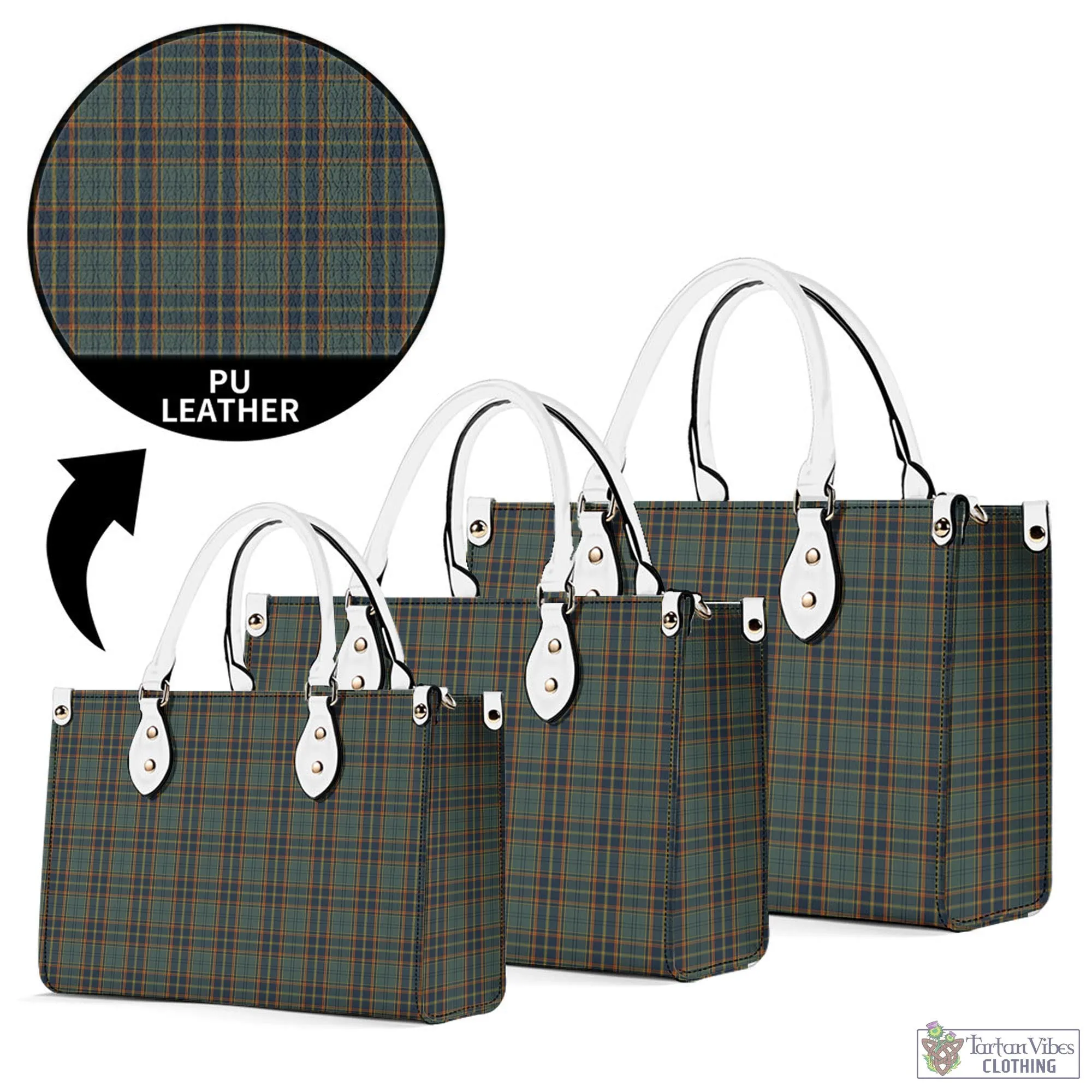 Antrim County Ireland Tartan Luxury Leather Handbags