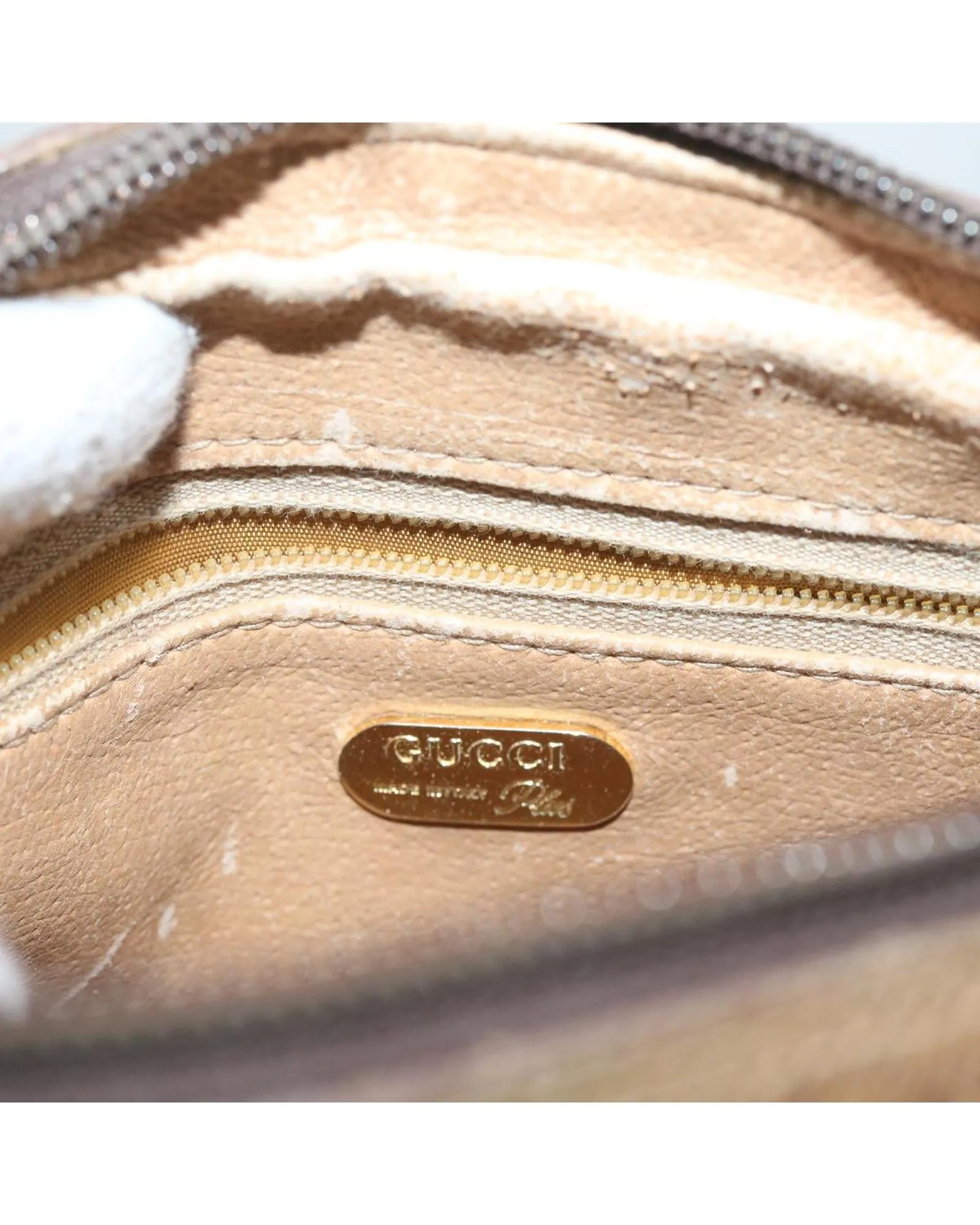 Authentic Brown Leather Shoulder Bag by Gucci