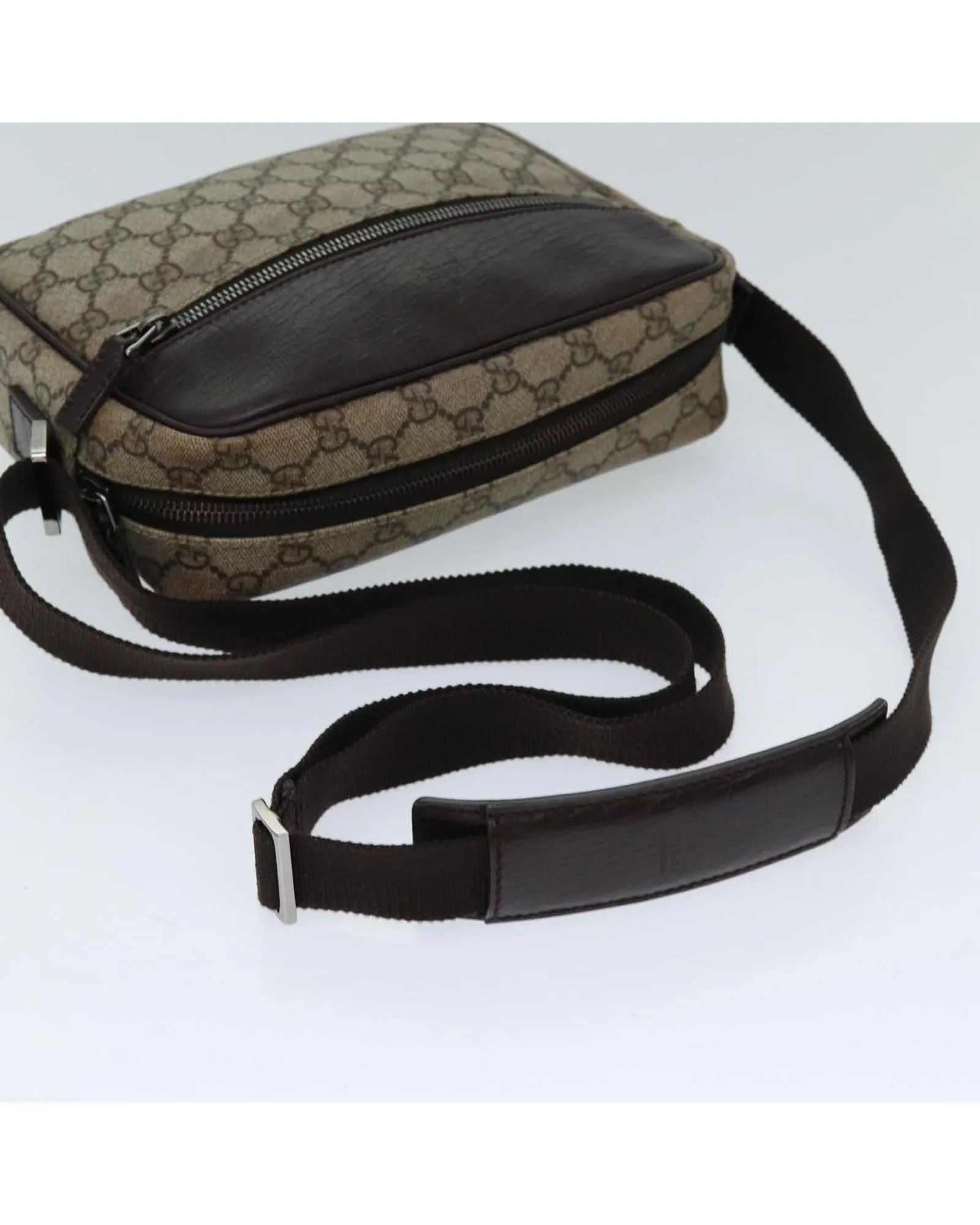 Beige Canvas GG Shoulder Bag with Dust Bag - Italy Made
