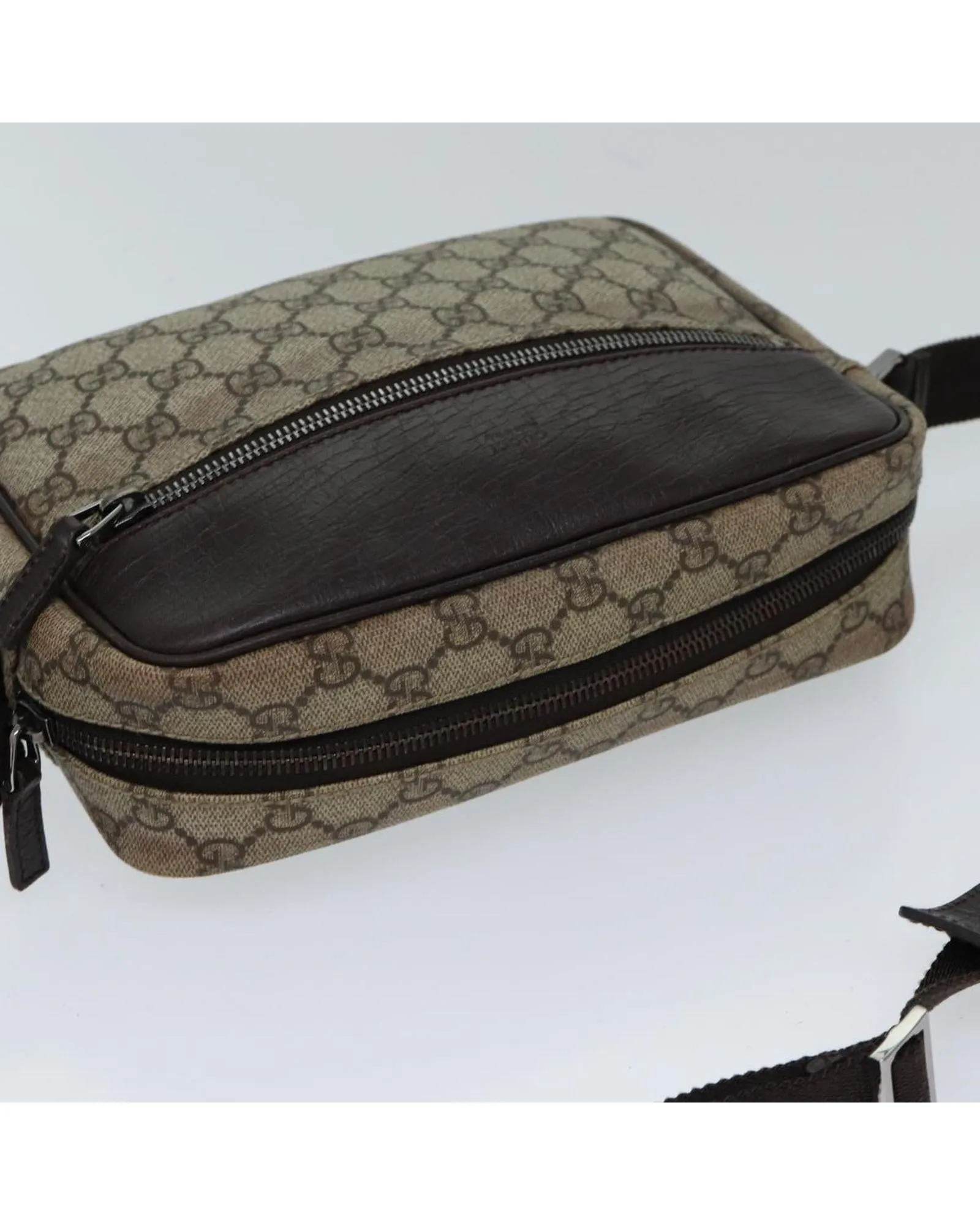Beige Canvas GG Shoulder Bag with Dust Bag - Italy Made