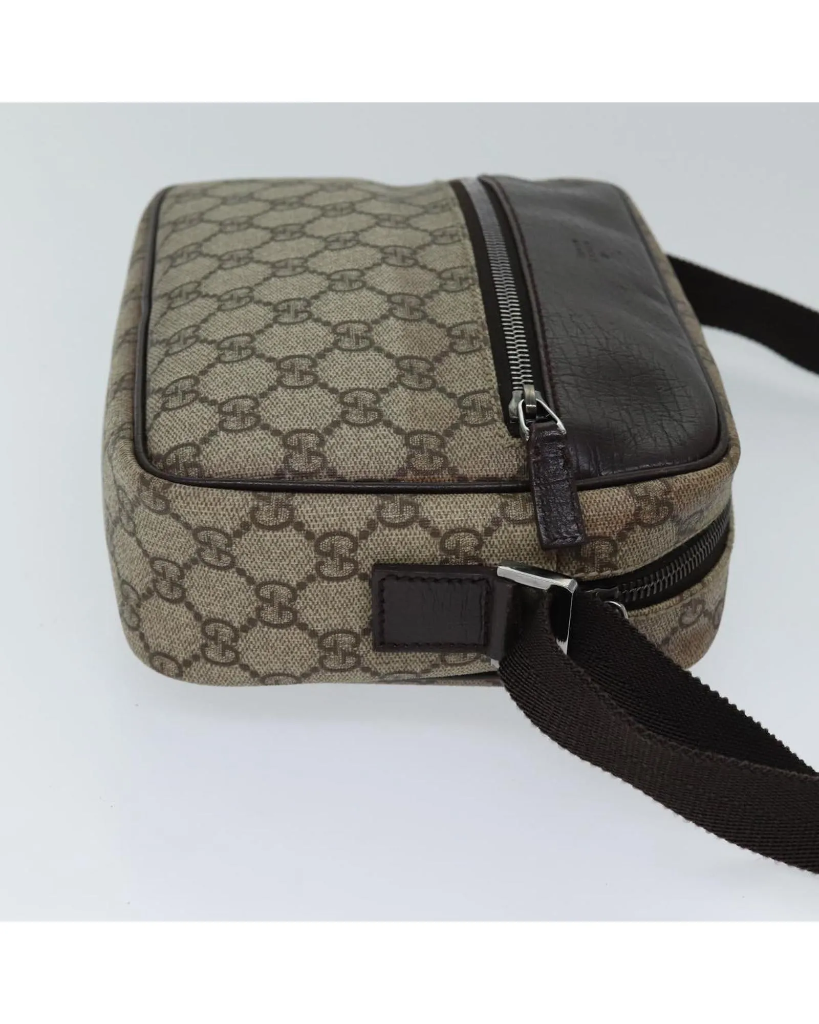 Beige Canvas GG Shoulder Bag with Dust Bag - Italy Made