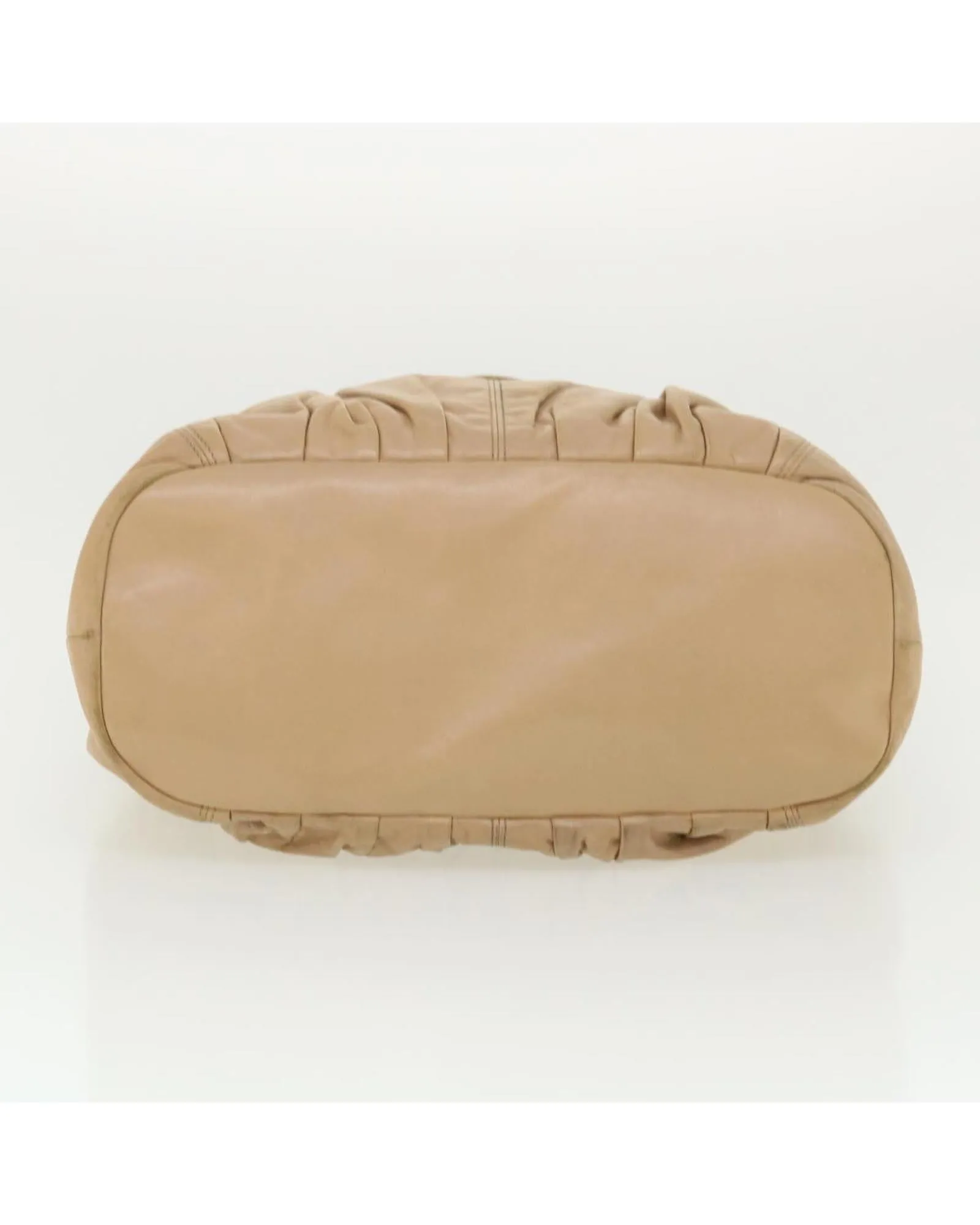 Beige Leather Shoulder Bag by Celine