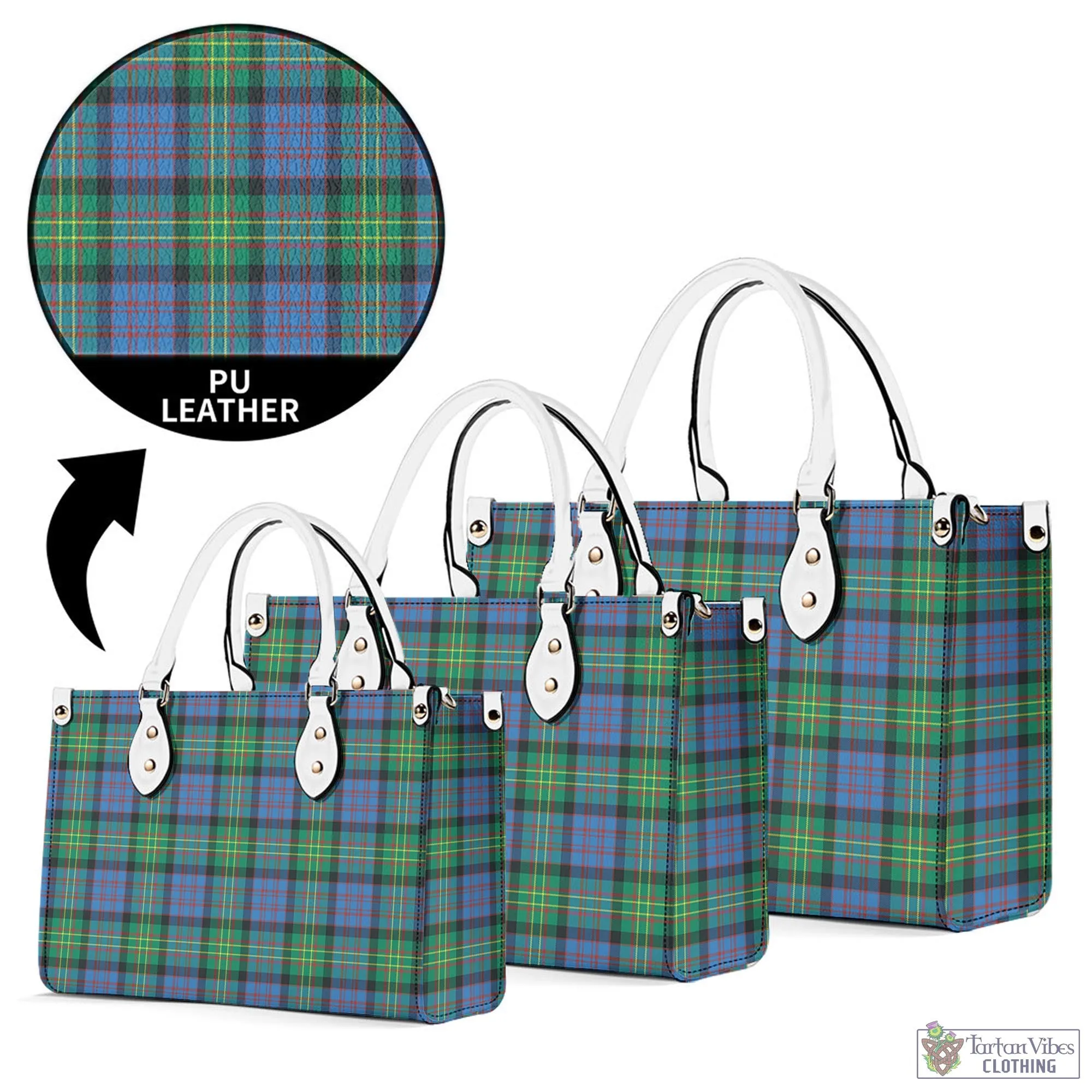 Bowie Ancient Tartan Luxury Leather Handbags