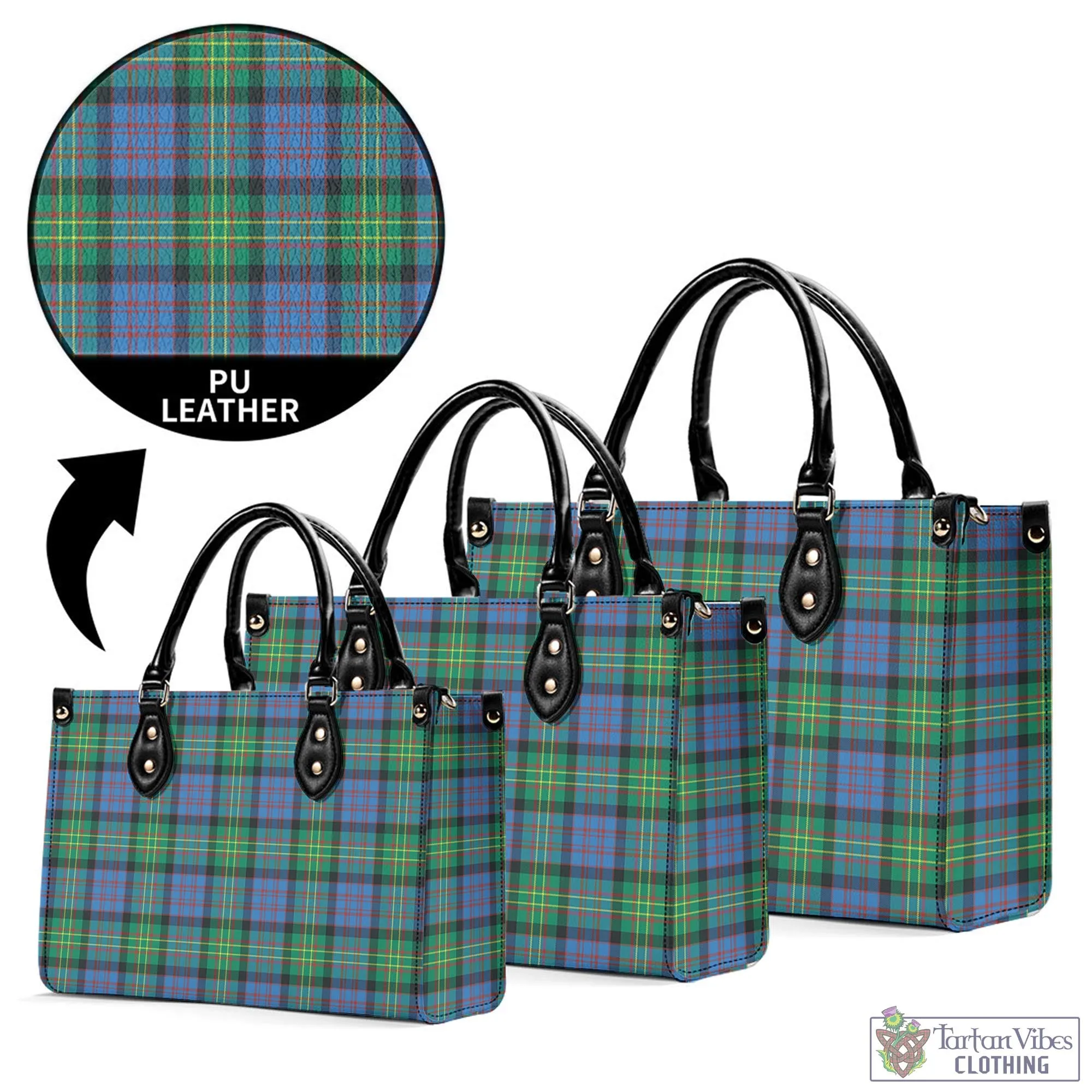 Bowie Ancient Tartan Luxury Leather Handbags