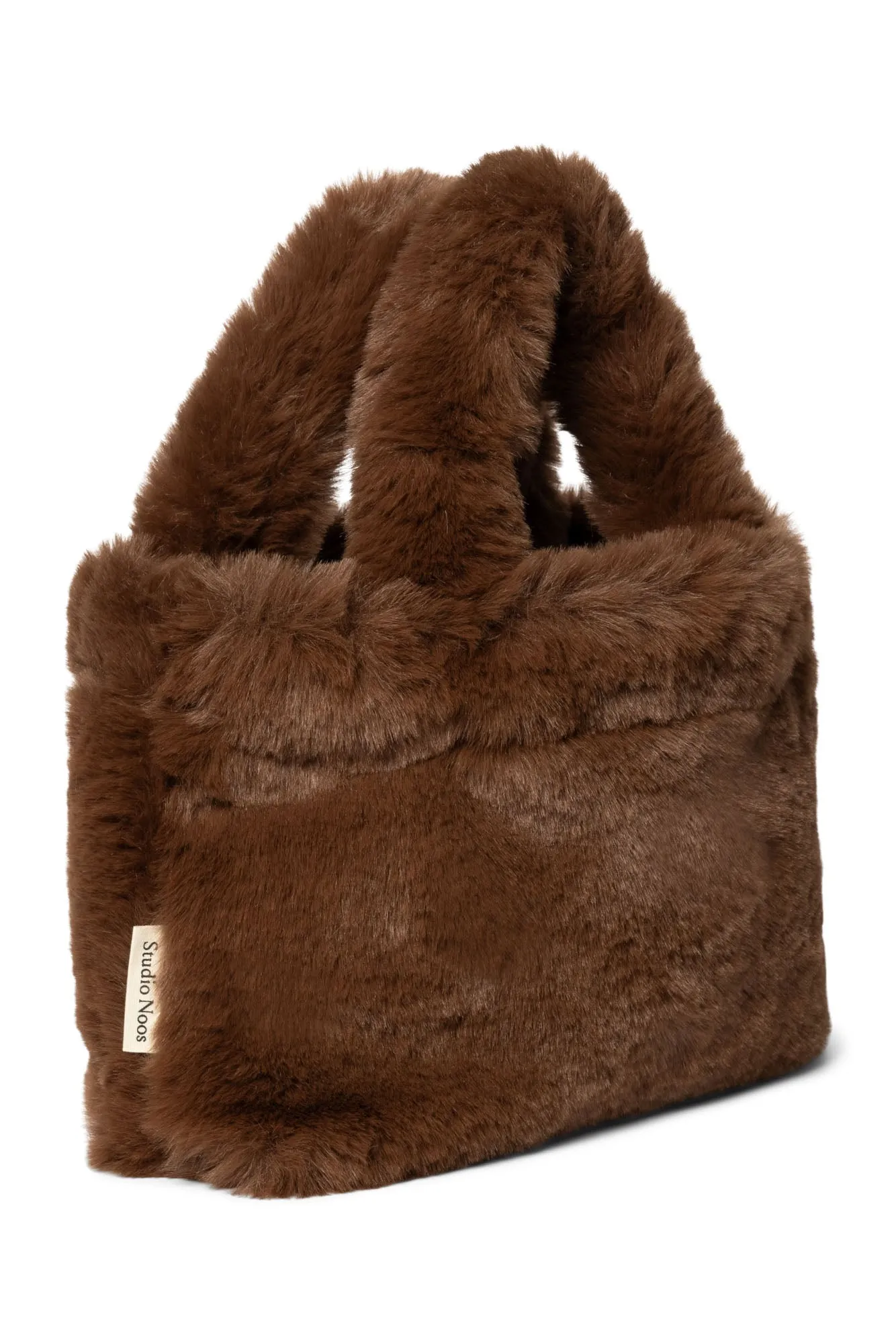 Brown Faux Fur Mini Handbag
