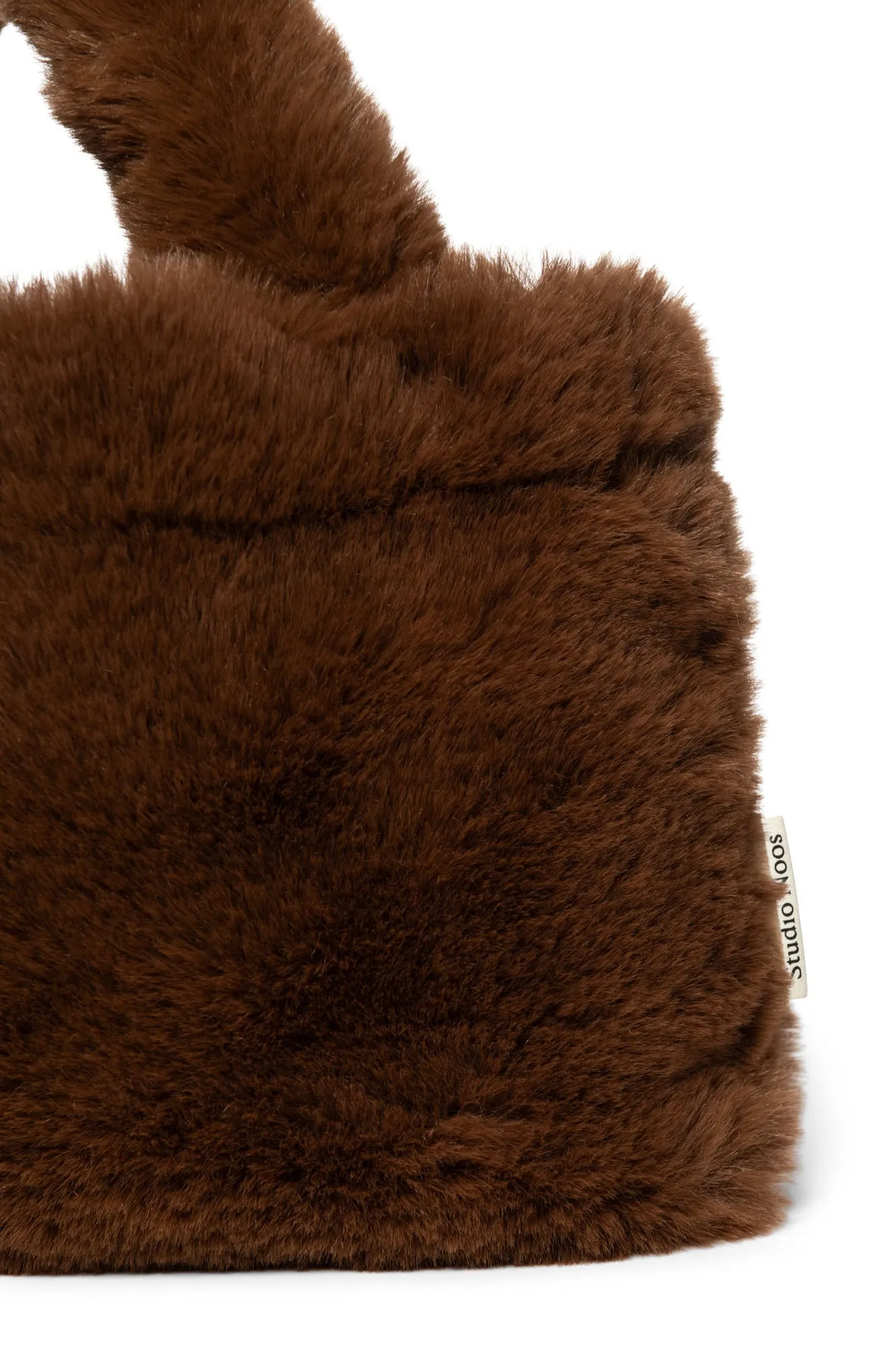 Brown Faux Fur Mini Handbag