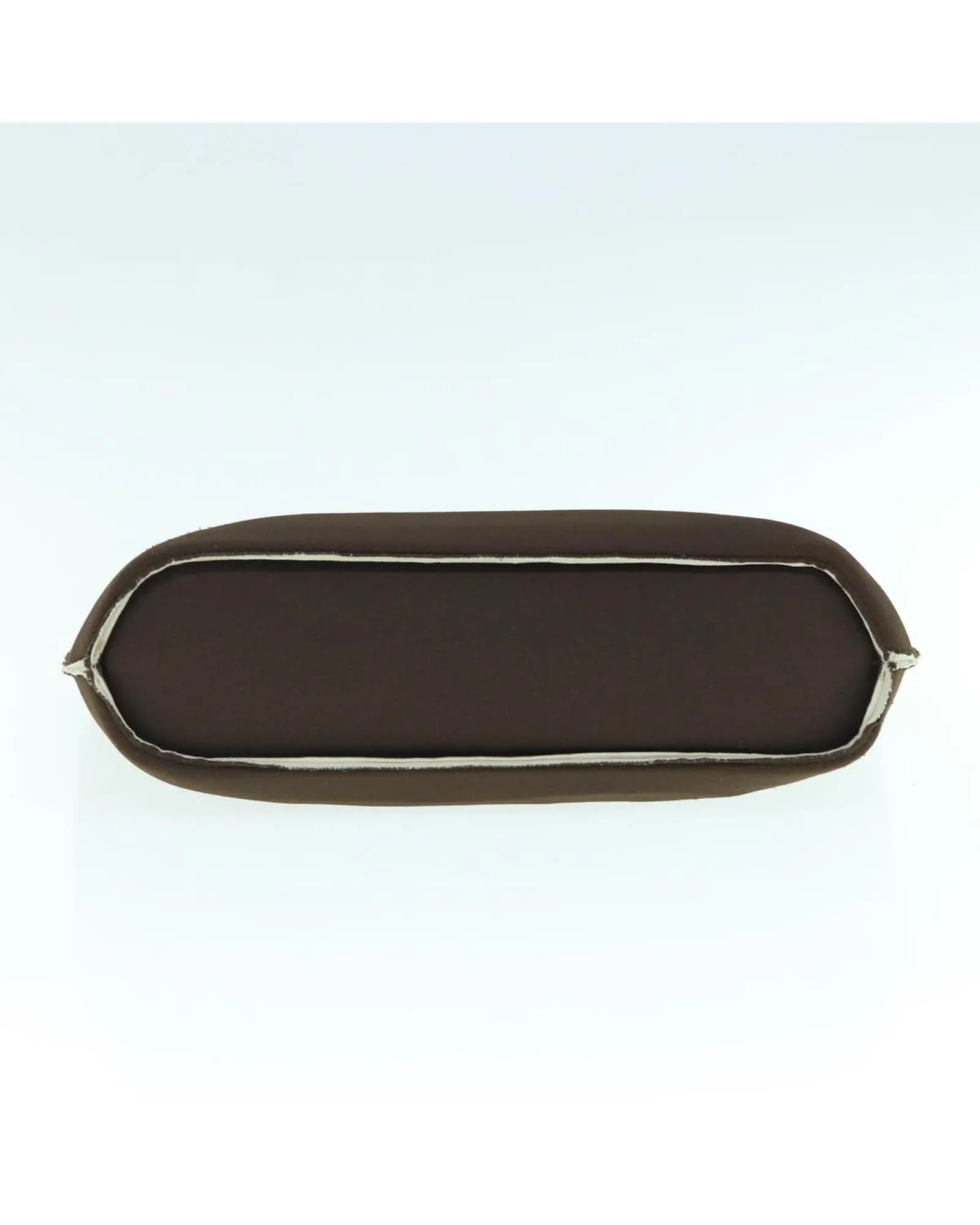 Brown Nylon Hand Bag with CC Logo by French Designer