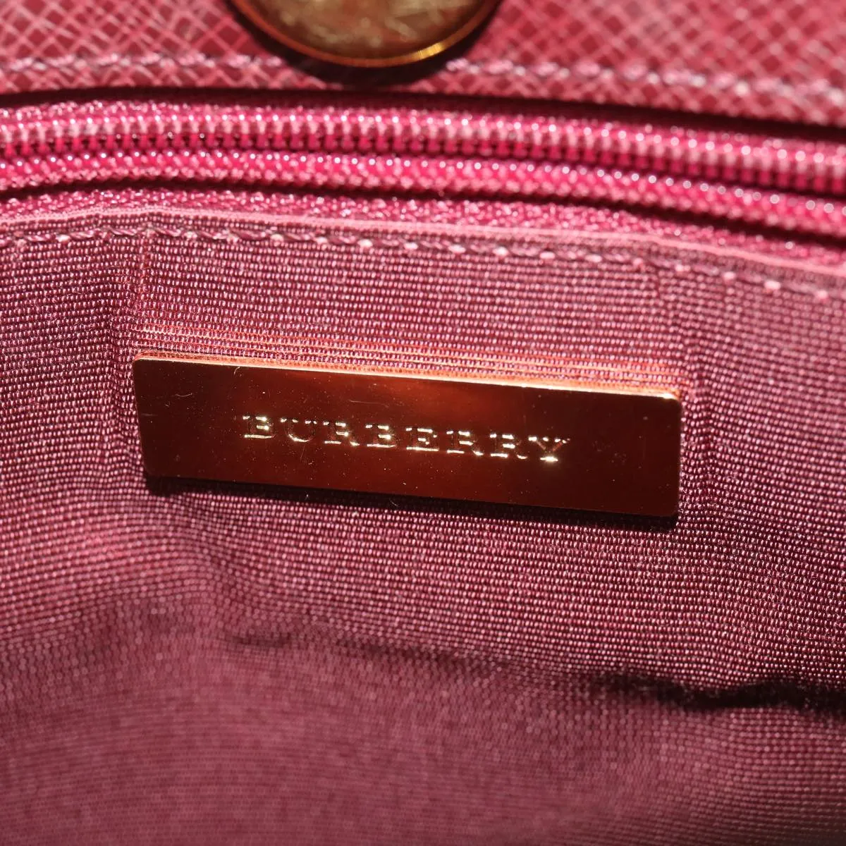 BURBERRY Nova Check Shoulder Bag Canvas Beige Wine Red black Auth yk5688