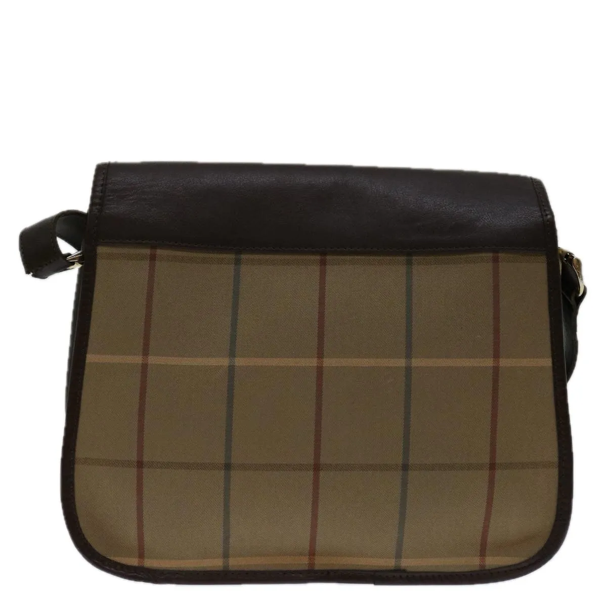 BURBERRYSs Nova Check Shoulder Bag Canvas Beige Auth 69685