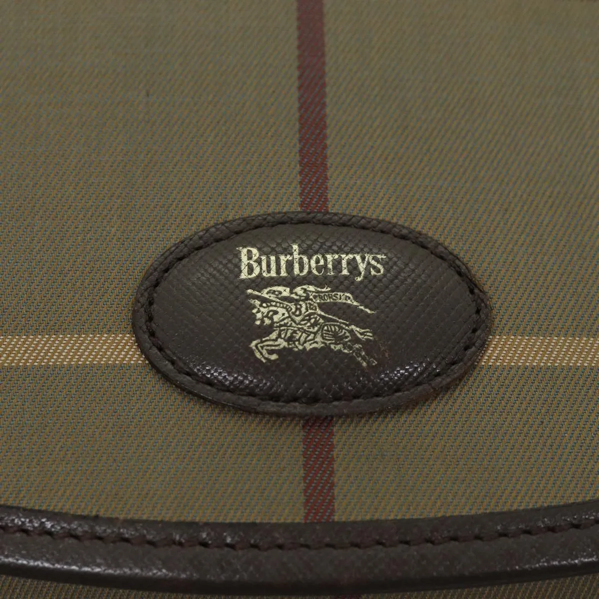 BURBERRYSs Nova Check Shoulder Bag Canvas Beige Auth bs14432