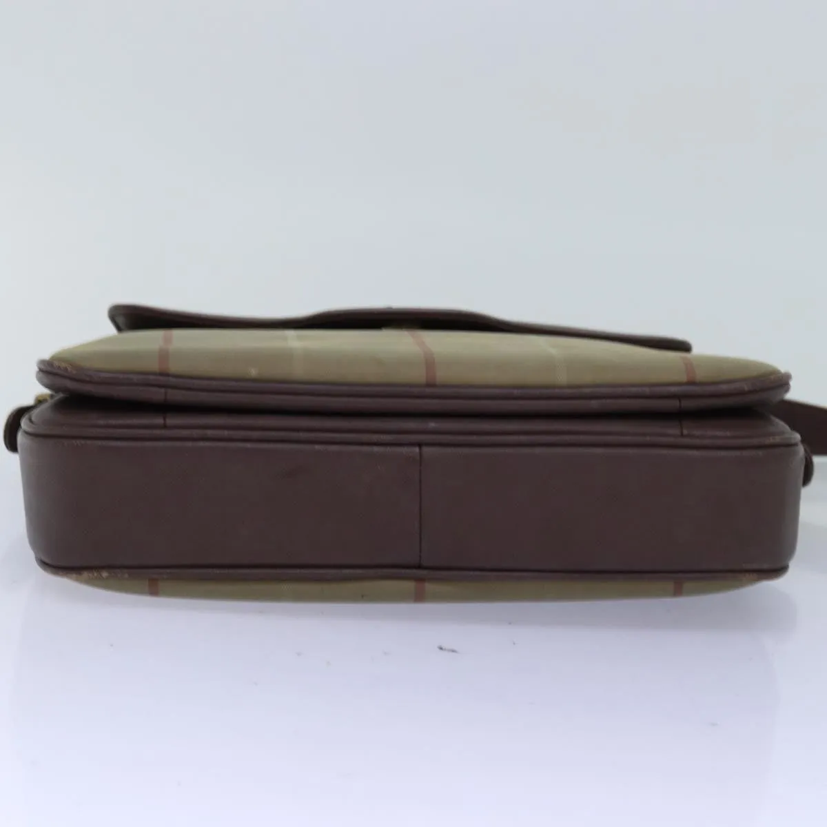 BURBERRYSs Nova Check Shoulder Bag Canvas Beige Auth bs14715