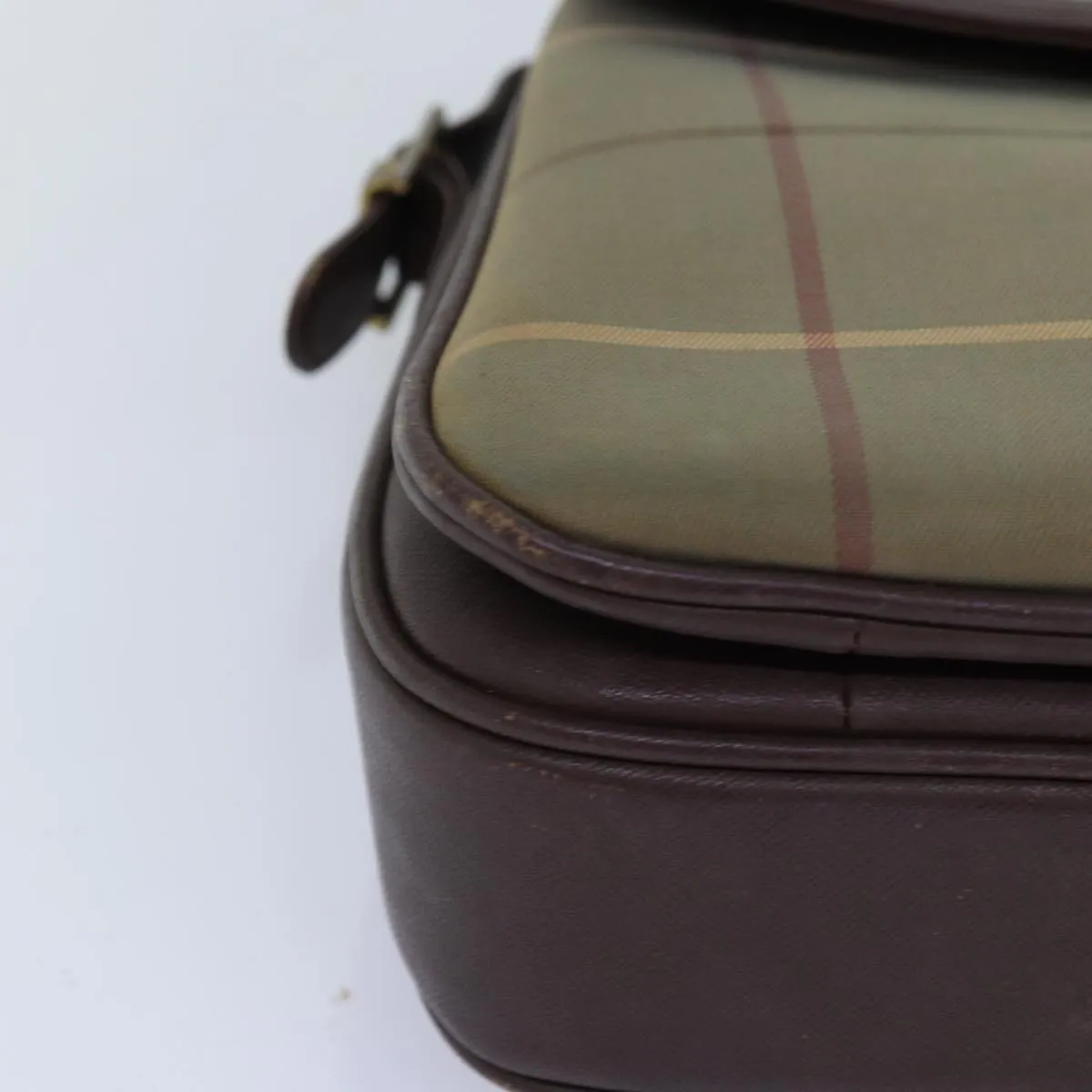 BURBERRYSs Nova Check Shoulder Bag Canvas Beige Auth bs14715