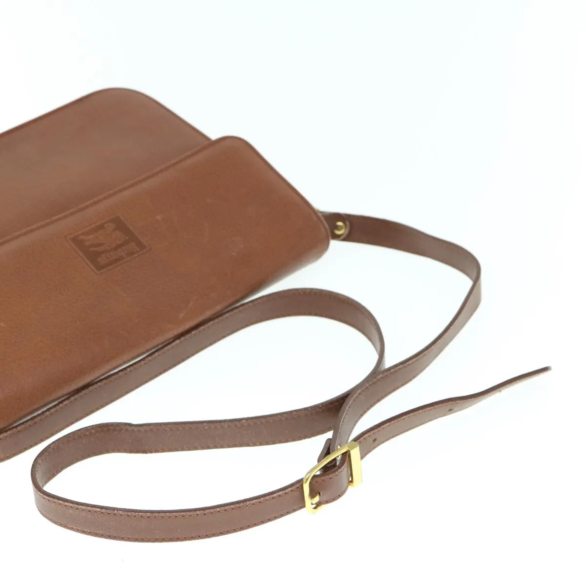 BURBERRYSs Shoulder Bag Leather Brown Auth bs11137