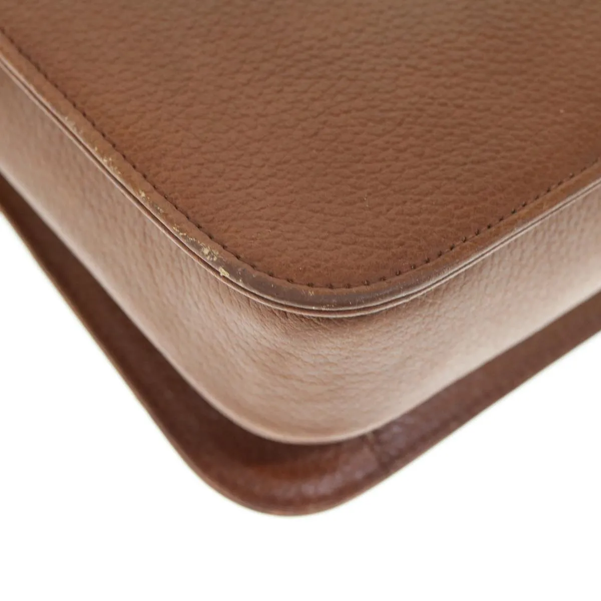 BURBERRYSs Shoulder Bag Leather Brown Auth bs11137
