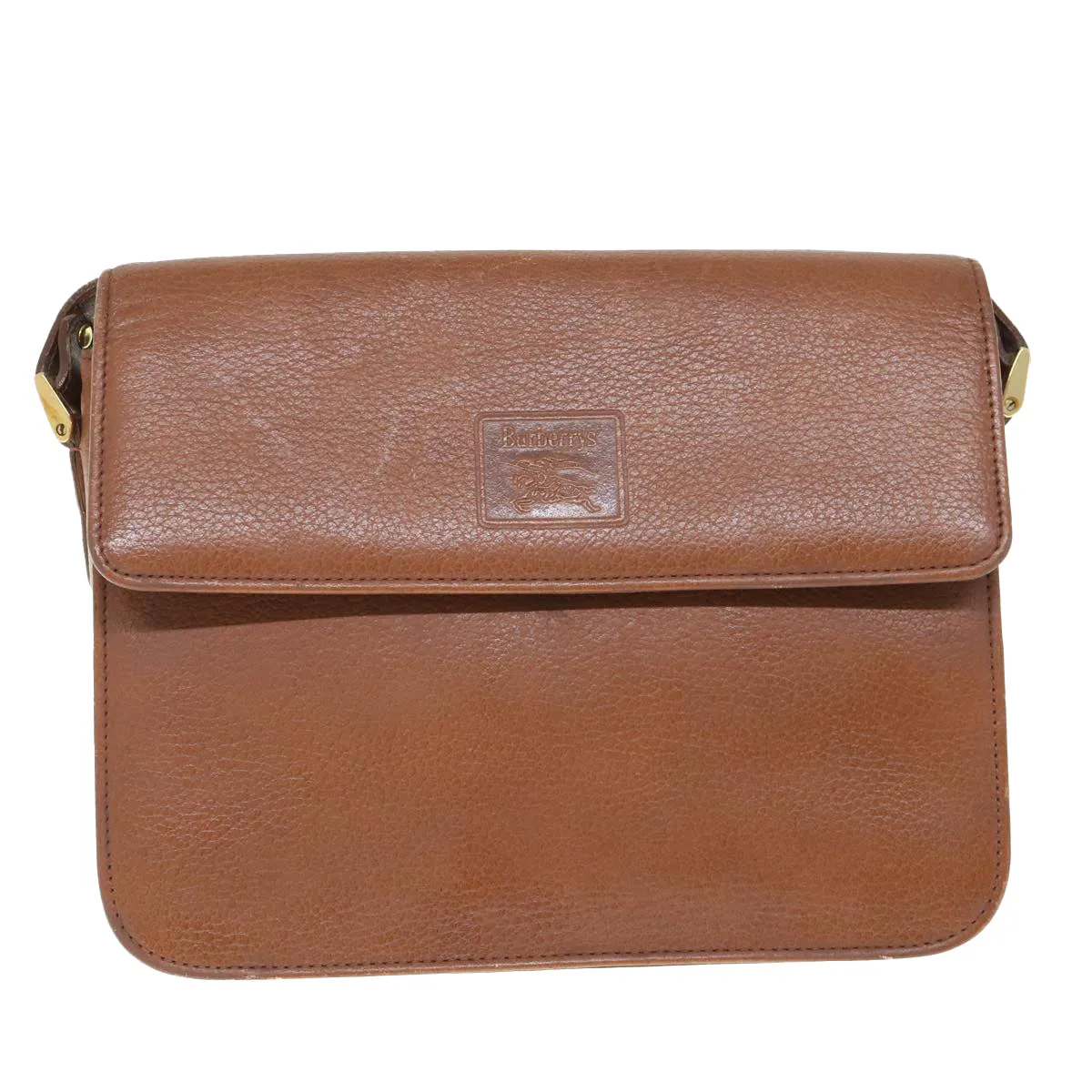 BURBERRYSs Shoulder Bag Leather Brown Auth bs11137