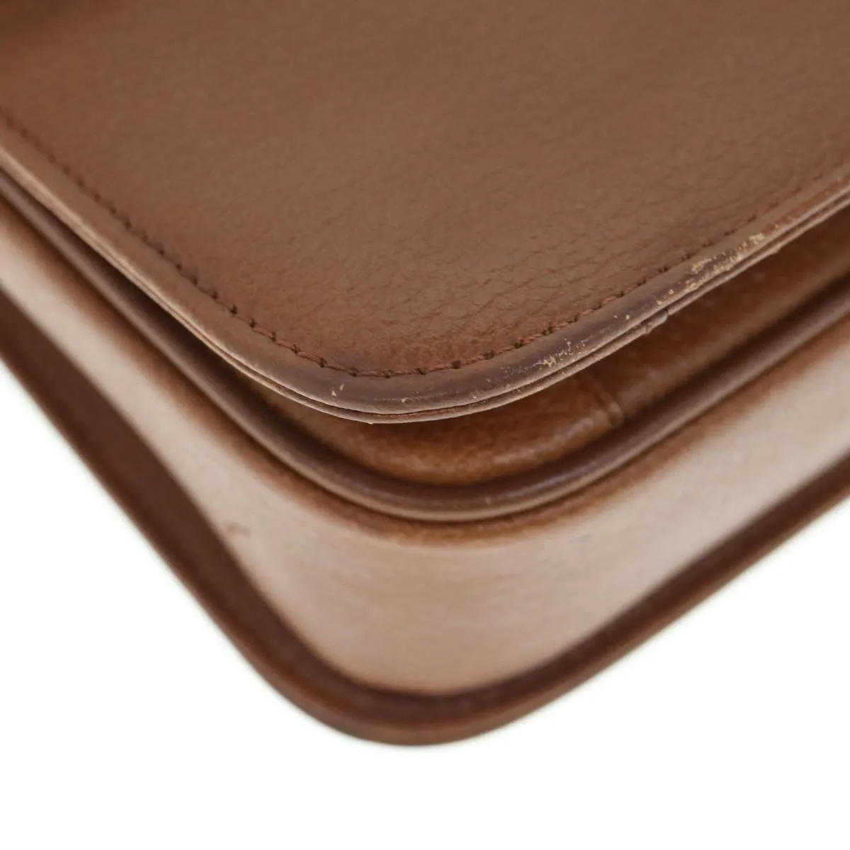 BURBERRYSs Shoulder Bag Leather Brown Auth bs11137