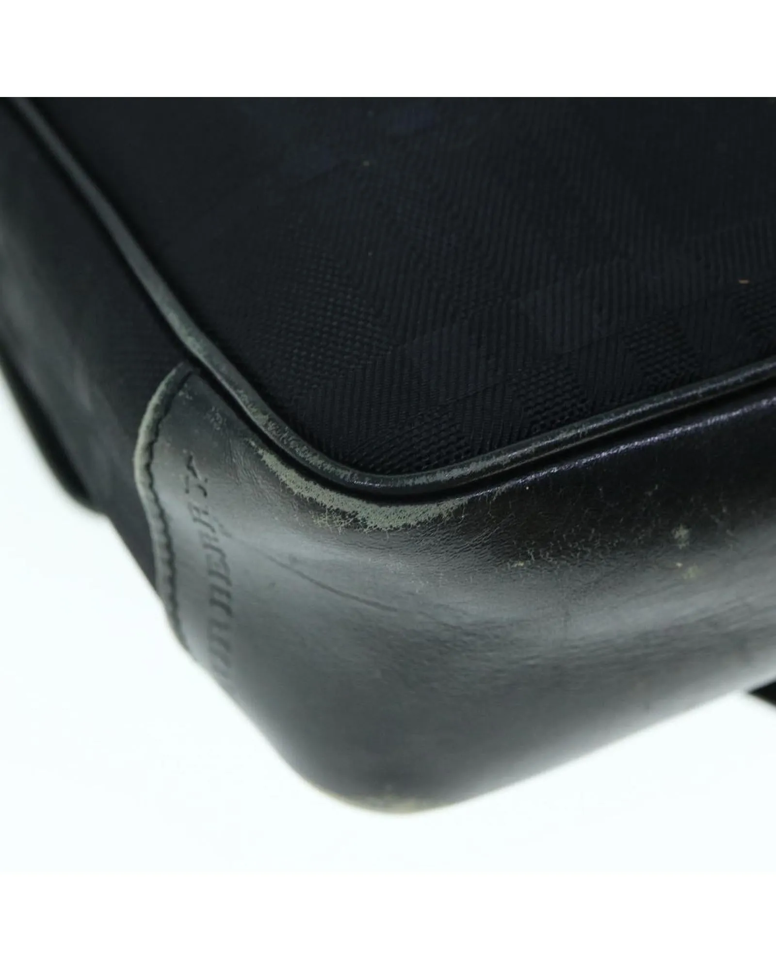 Canvas Leather Black Shoulder Bag