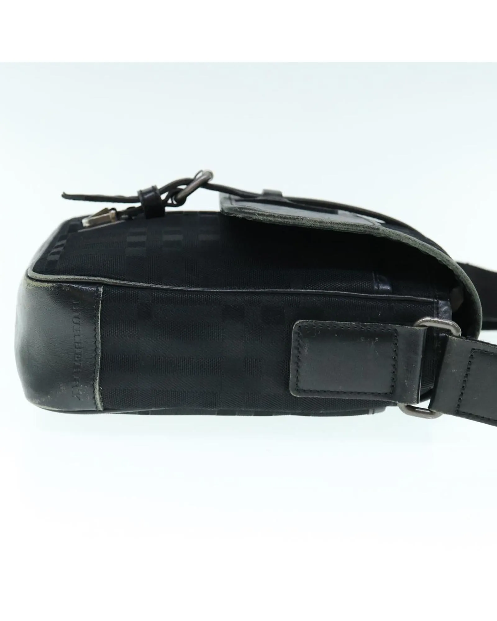 Canvas Leather Black Shoulder Bag
