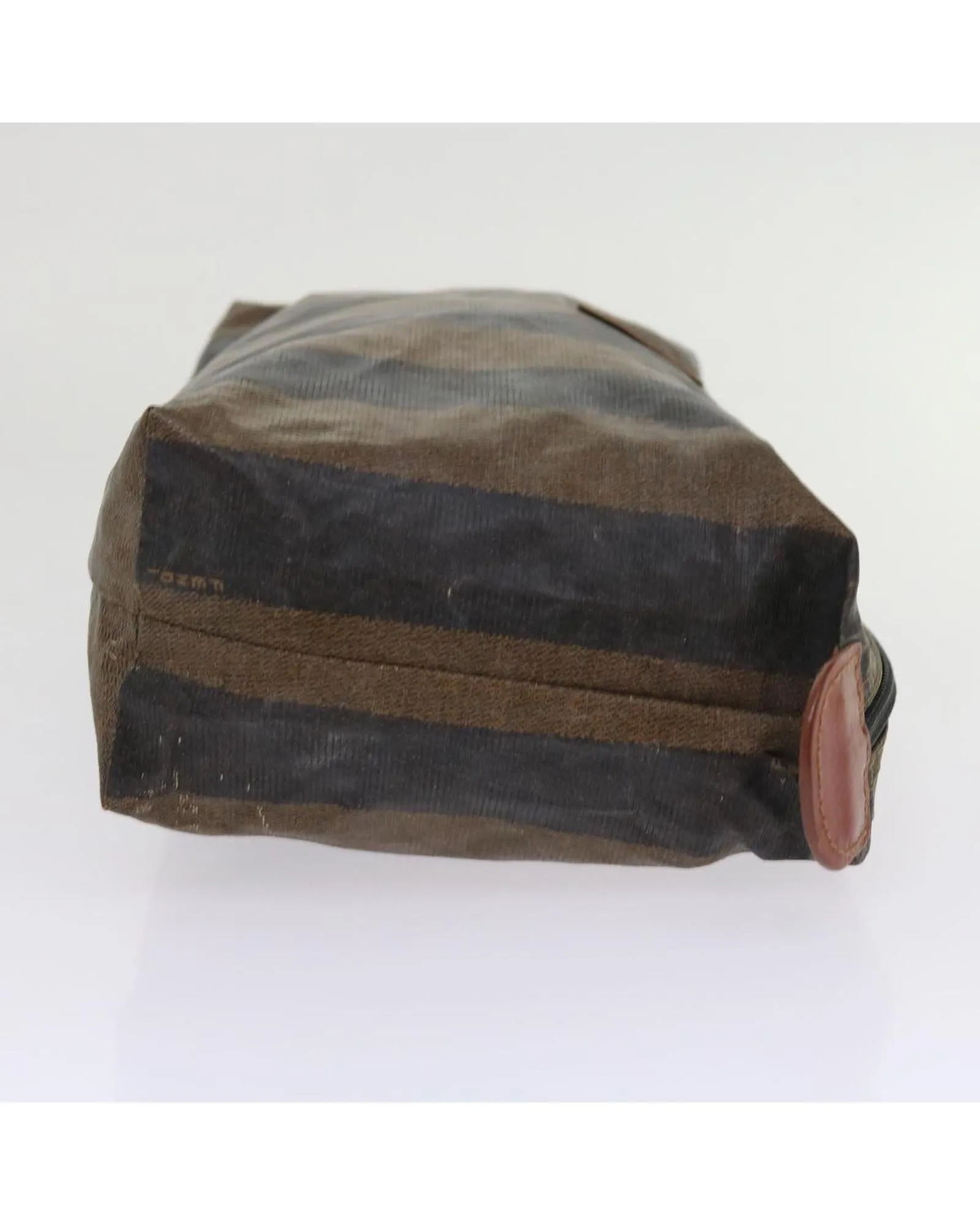 Canvas Pouch Hand Bag Set with Brown Pequin Design