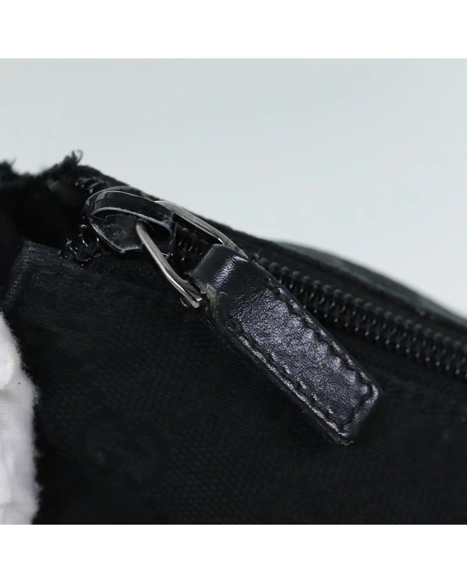 Canvas Shoulder Bag with Adjustable Strap - Black
