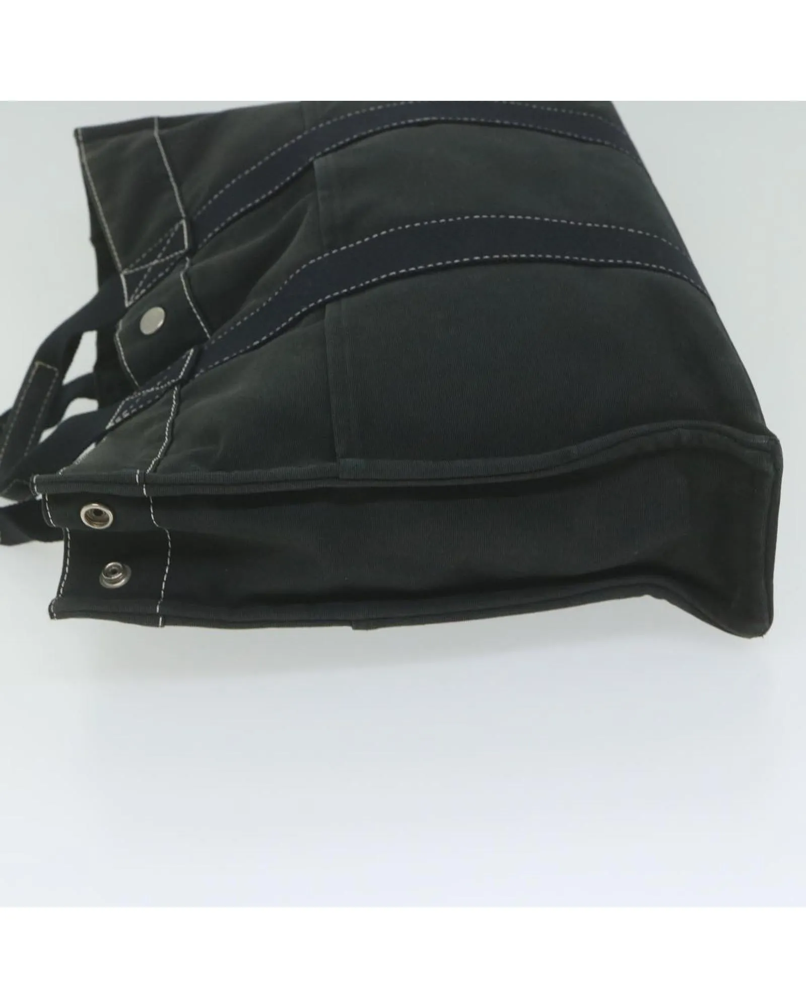 Canvas Tote Bag with Black Color and Multiple Compartments