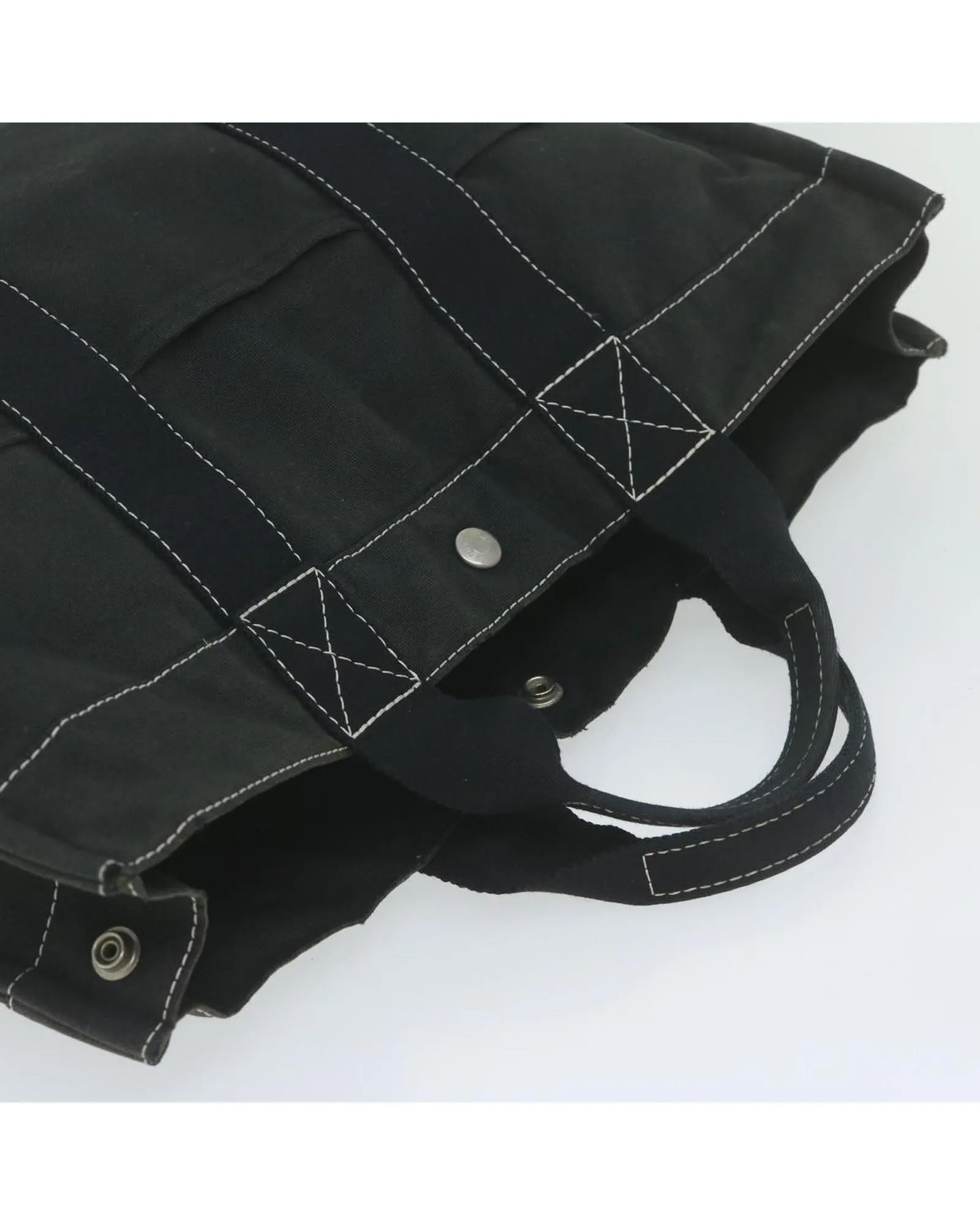 Canvas Tote Bag with Black Color and Multiple Compartments