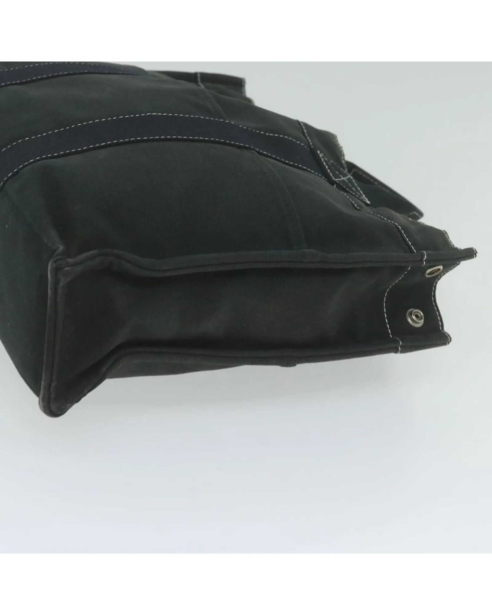 Canvas Tote Bag with Black Color and Multiple Compartments