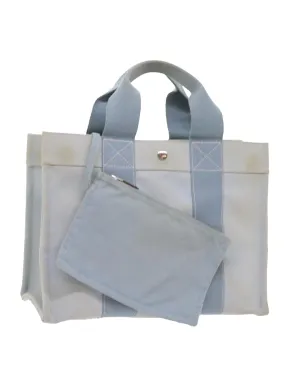 Canvas Tote Bag with Pouch - Light Blue