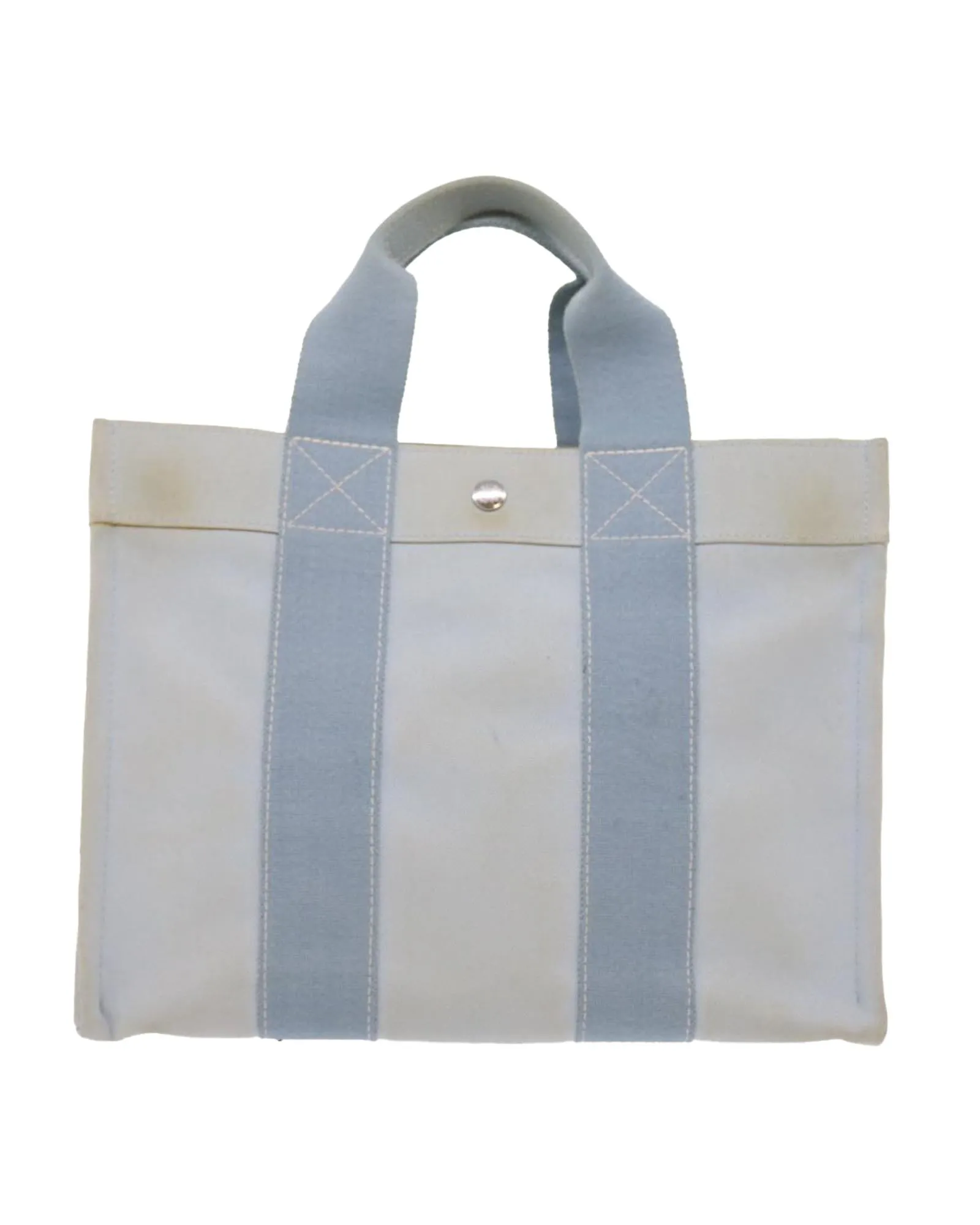 Canvas Tote Bag with Pouch - Light Blue