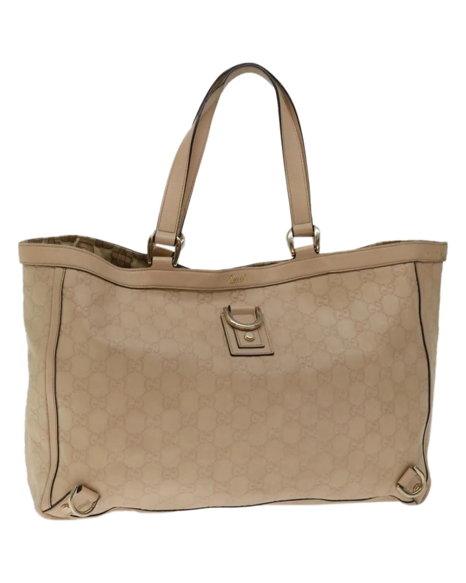 Canvas Tote Bag with Signature Gucci Pattern