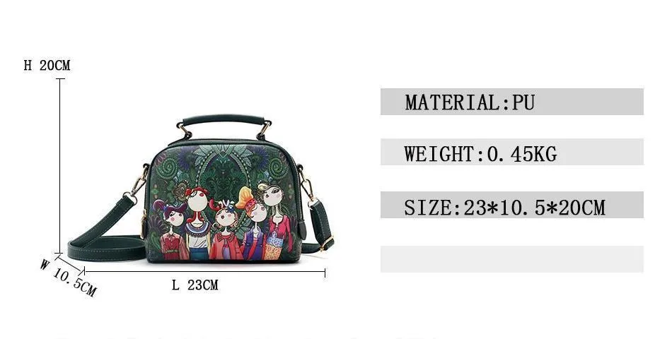Cartoon Print Handbag