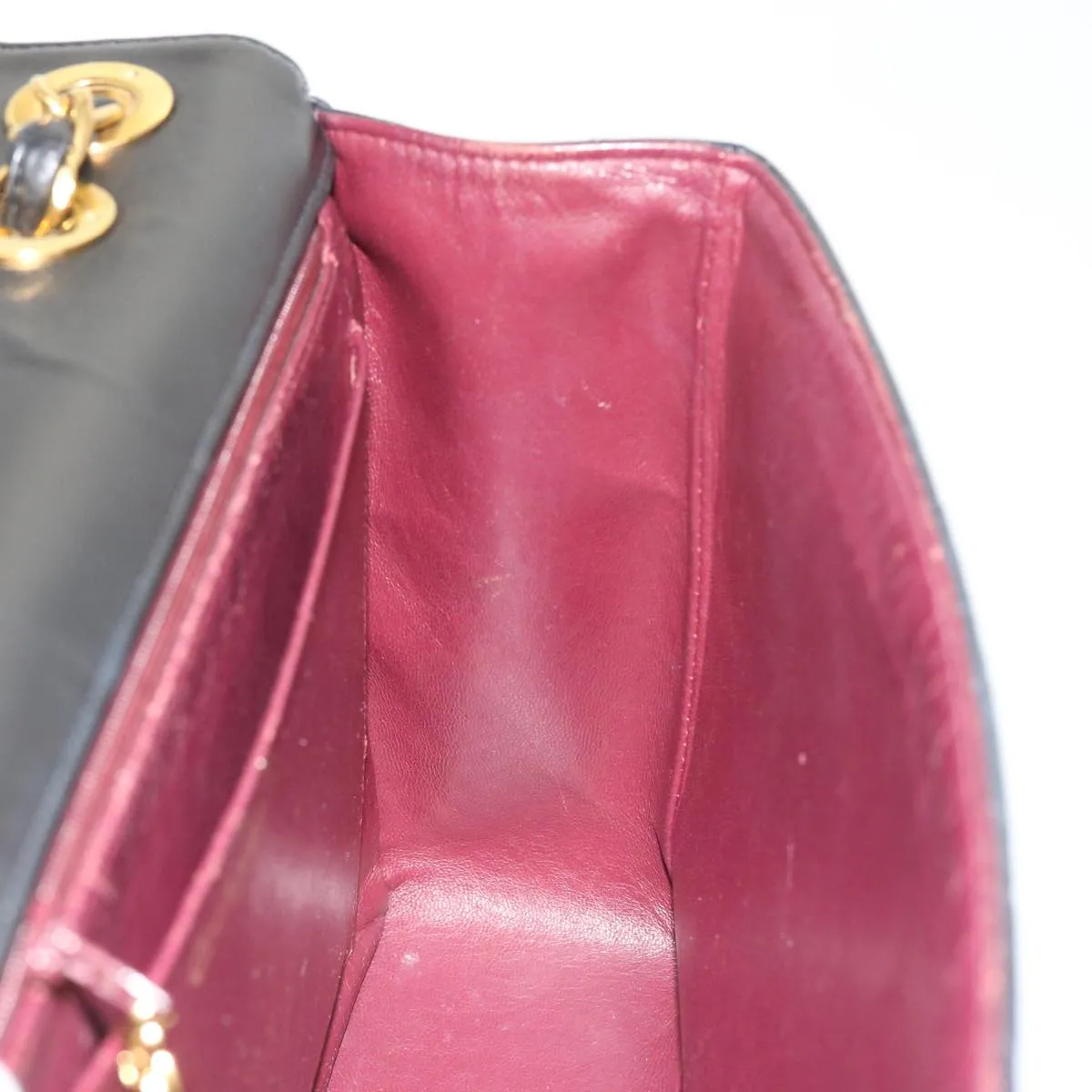 CHANEL Big Matelasse Chain Shoulder Bag Leather Black Cc Auth Fm2835