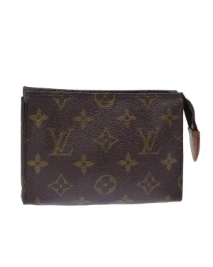 Compact Monogram Canvas Pouch with Metal Fittings