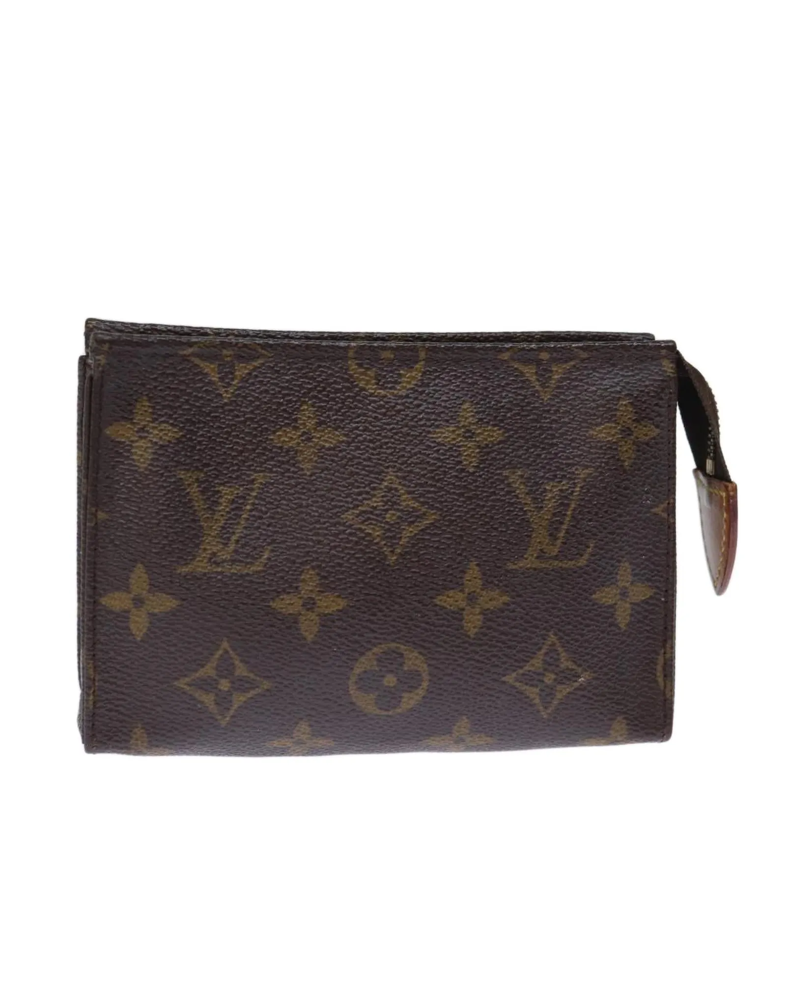 Compact Monogram Canvas Pouch with Metal Fittings