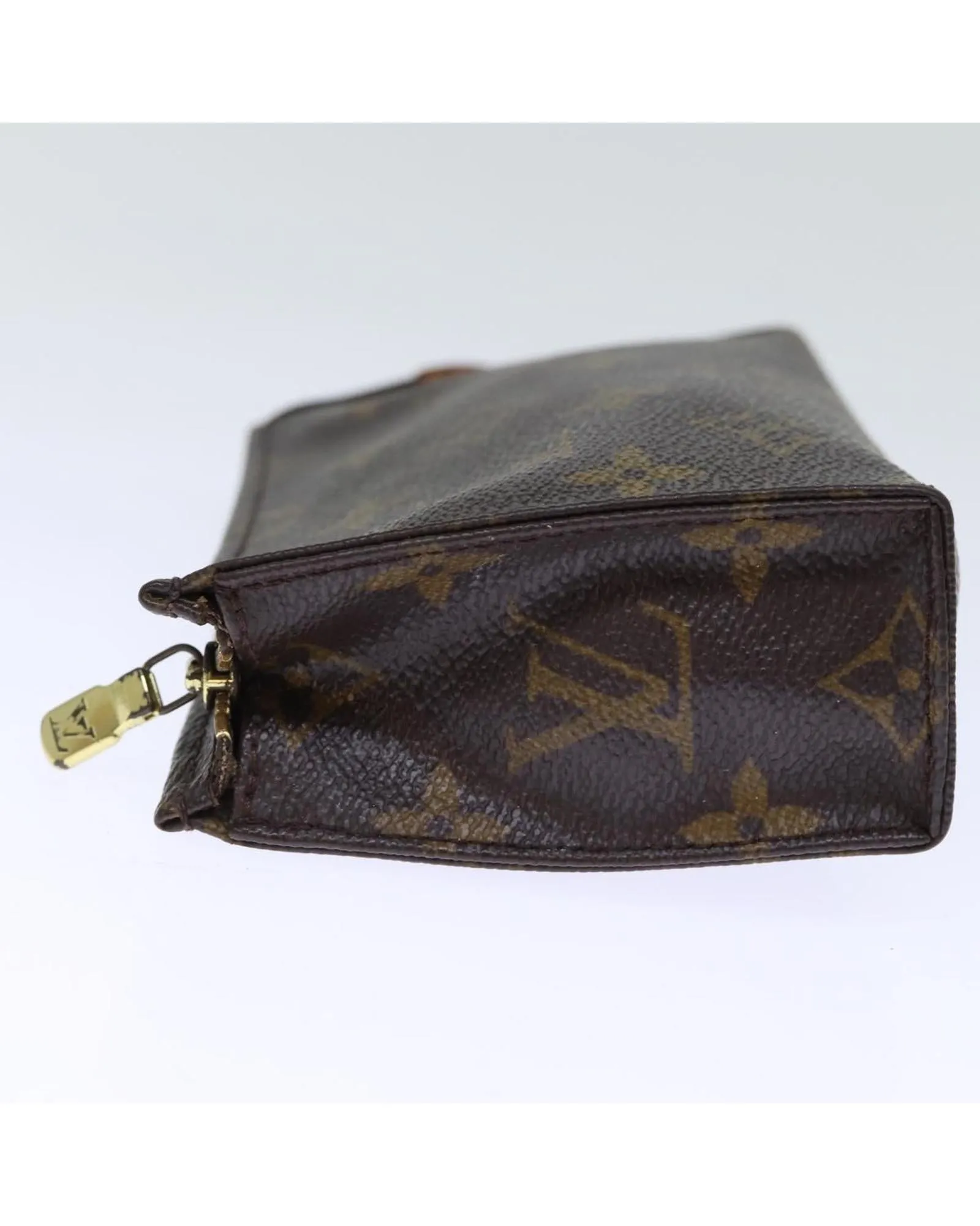 Compact Monogram Canvas Pouch with Metal Fittings