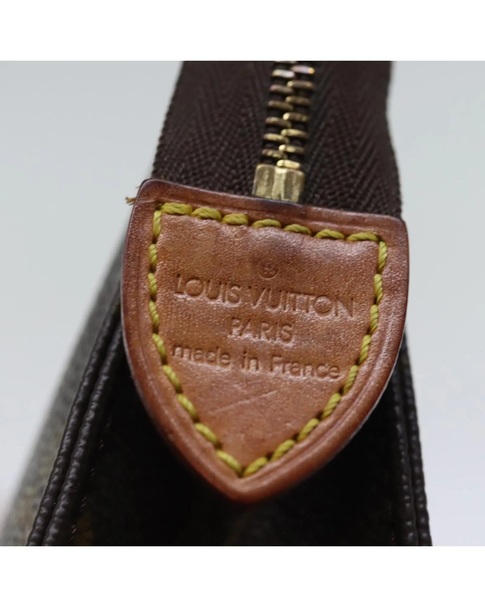 Compact Monogram Canvas Pouch with Metal Fittings