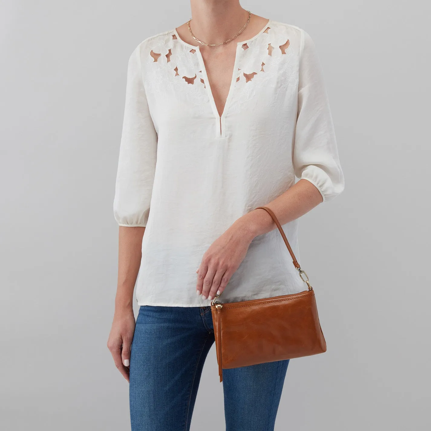 Darcy Crossbody in Polished Leather - Cherry Blossom