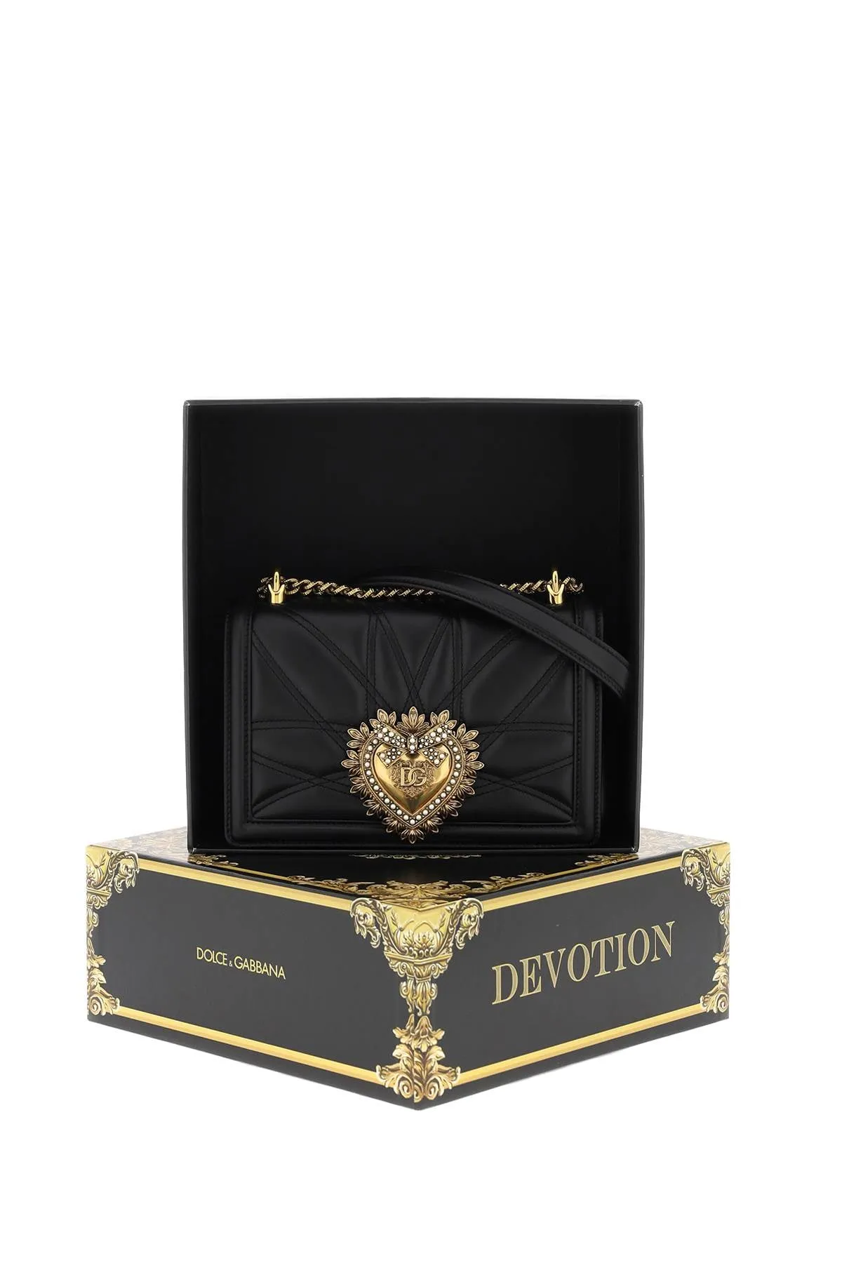 Dolce & gabbana medium devotion bag in quilted nappa leather