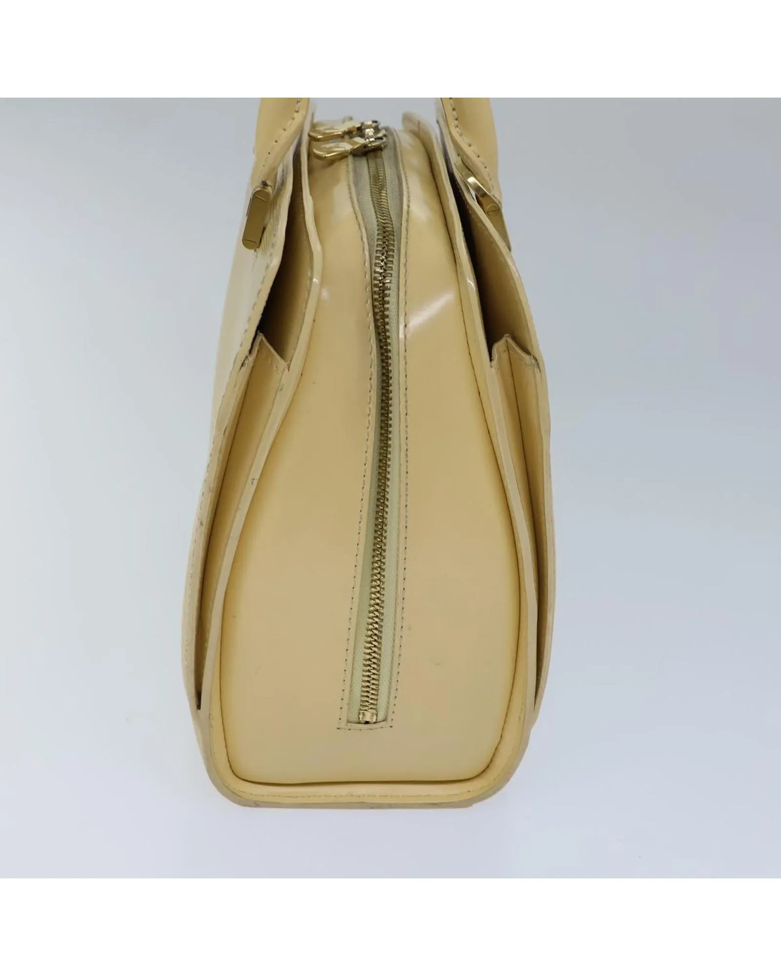 Epi Leather Hand Bag with Metal Fittings and Multiple Pockets - Pre-owned