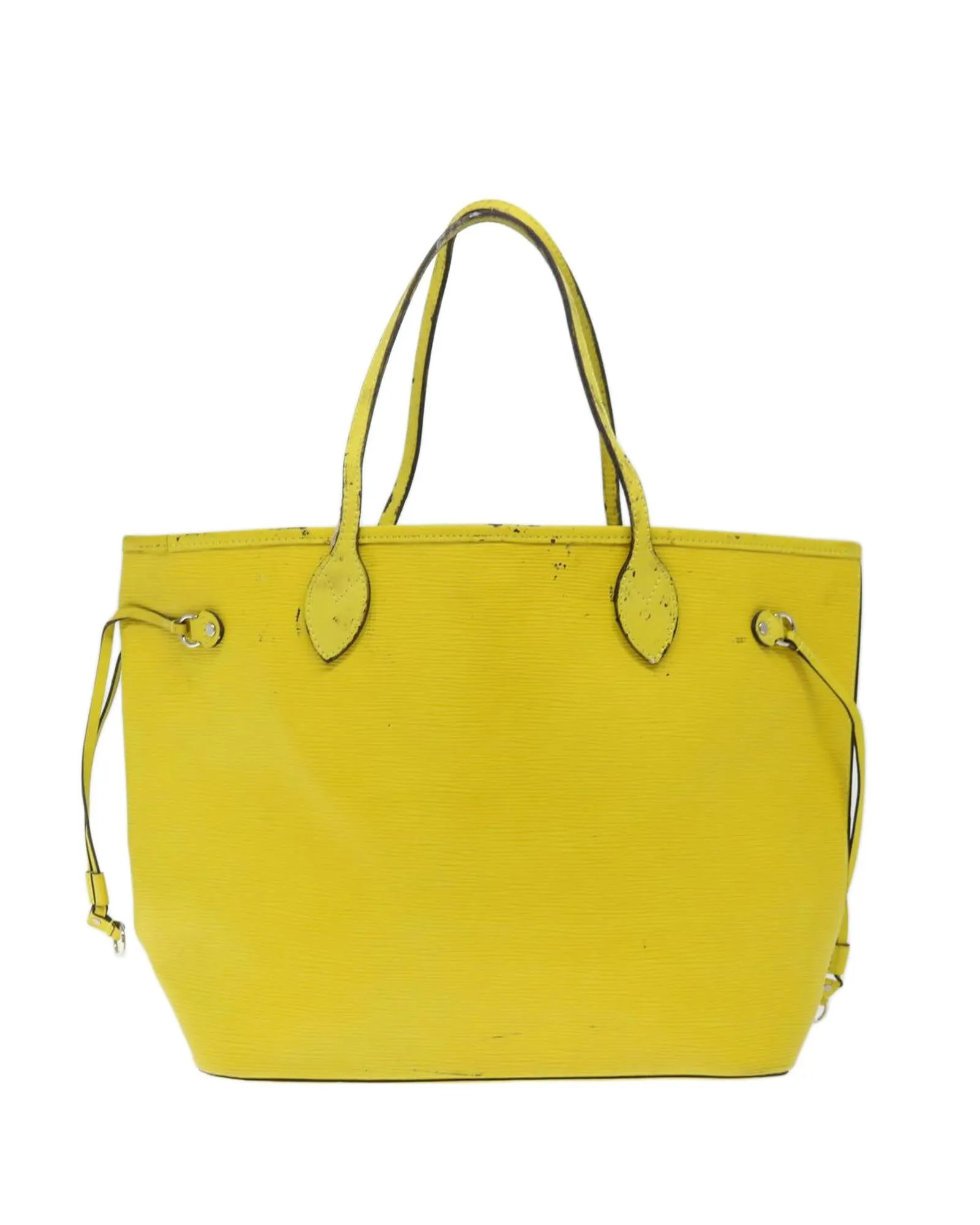 Epi Leather Tote Bag with Pouch and Handle Drop of 22cm