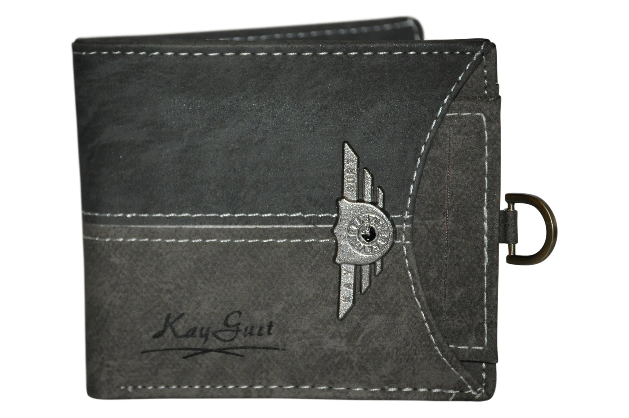 Faux Leather Trifold Coin Credit Card Wallet