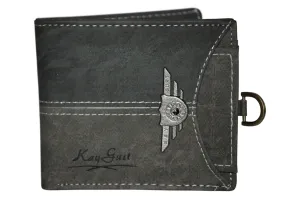 Faux Leather Trifold Coin Credit Card Wallet