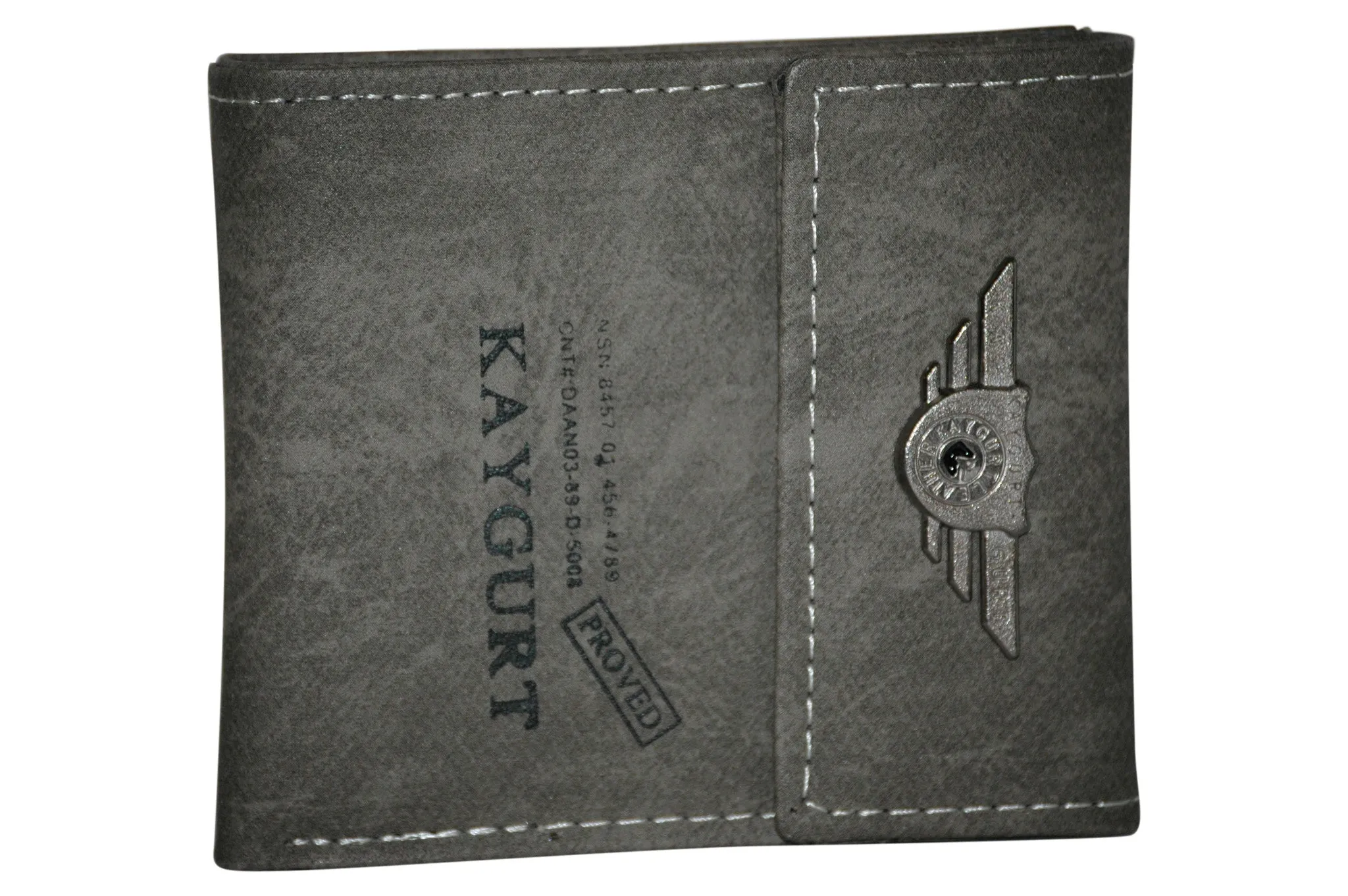 Faux Leather Trifold Coin Credit Card Wallet