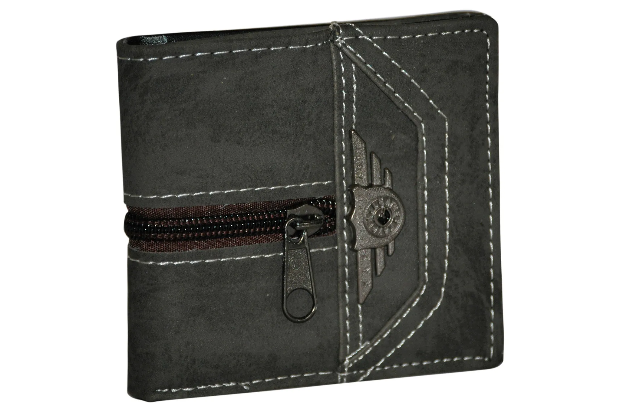 Faux Leather Trifold Coin Credit Card Wallet
