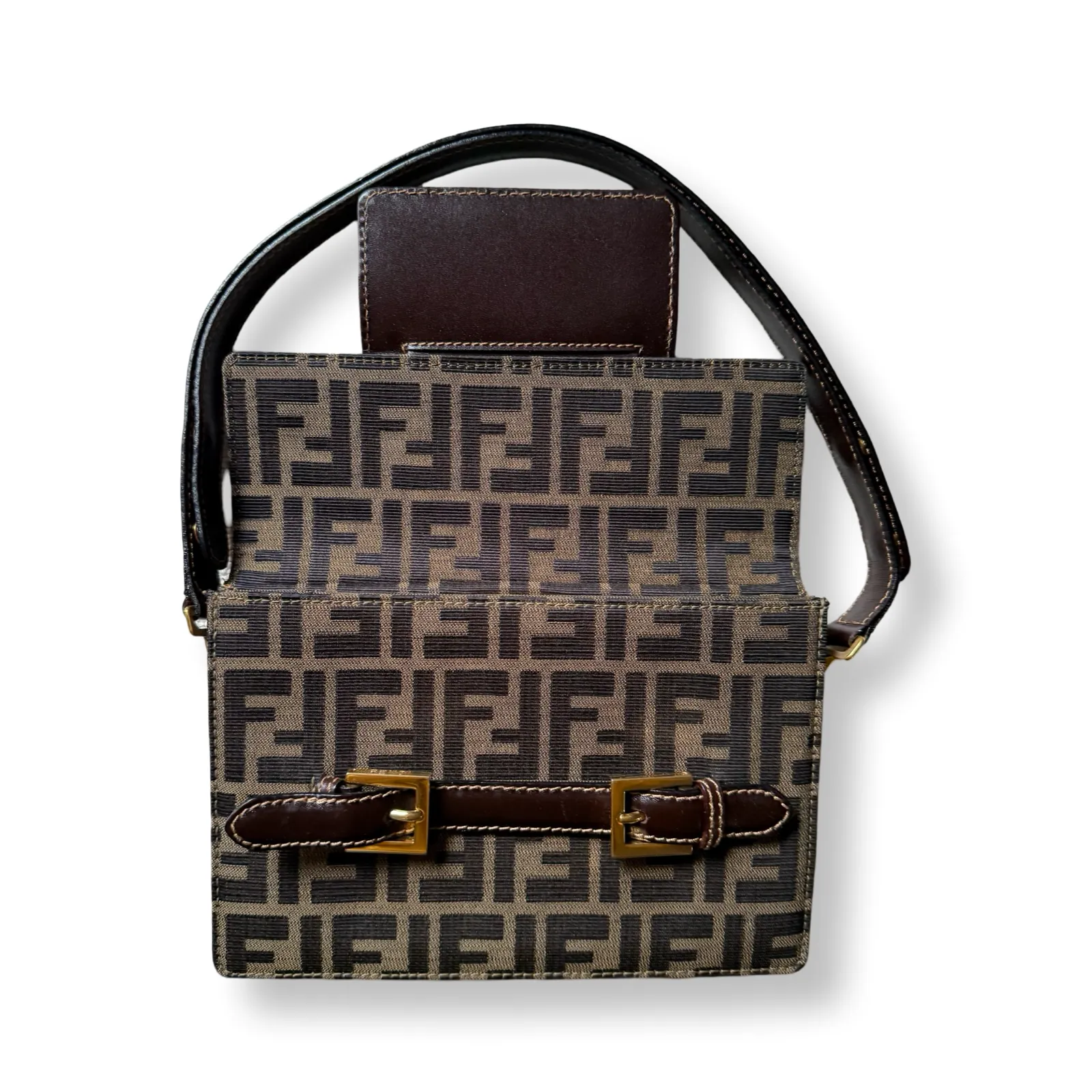 Fendi Zucca Strap Shoulder Bag