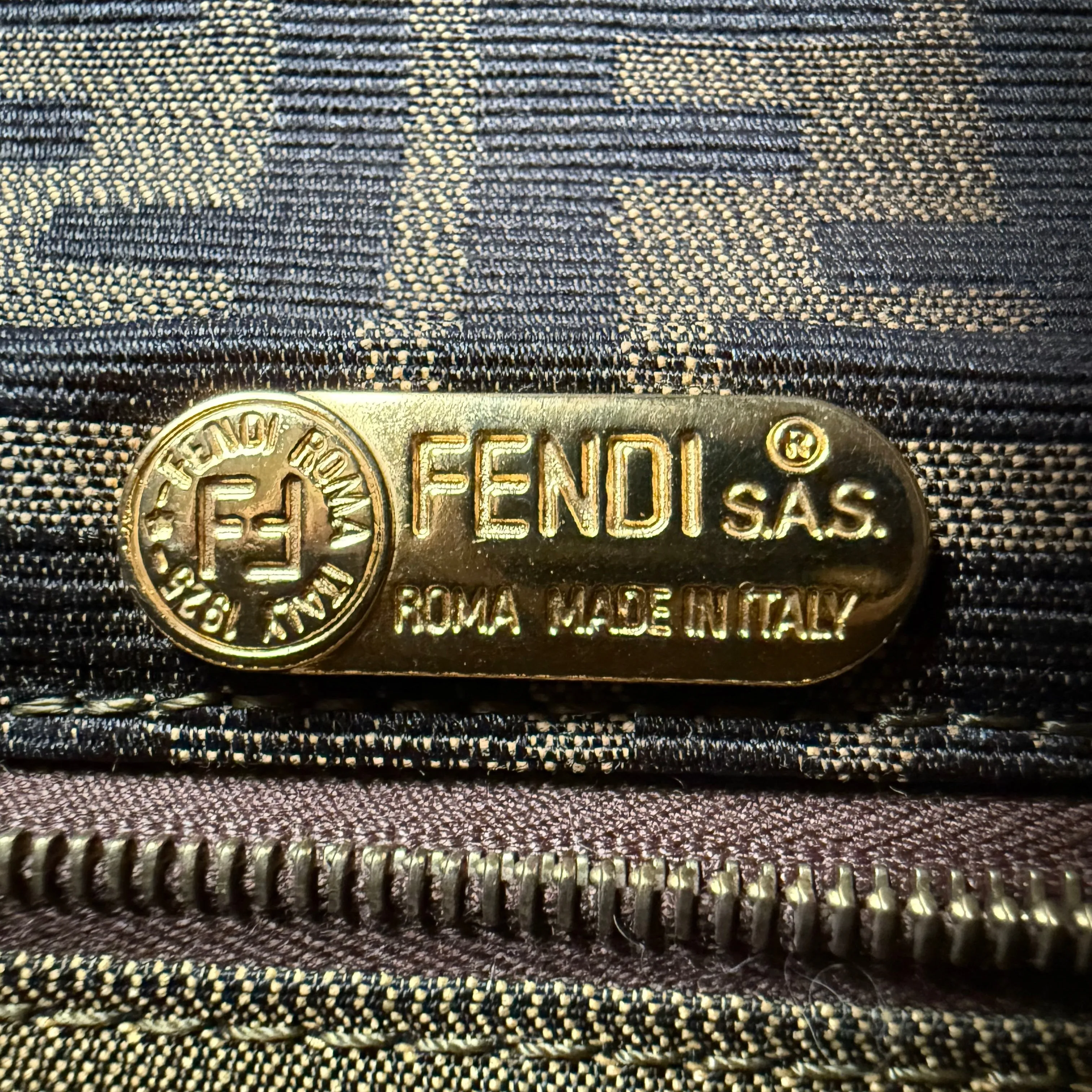 Fendi Zucca Strap Shoulder Bag