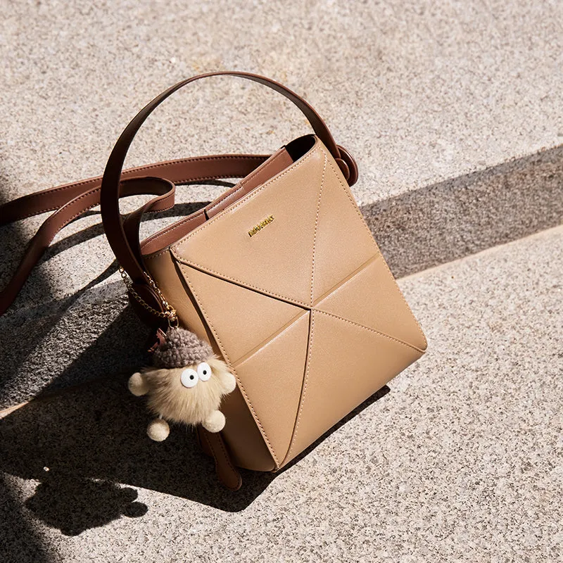 Fur-Charm Casual Crossbody Bucket Bag