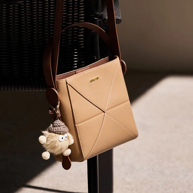 Fur-Charm Casual Crossbody Bucket Bag