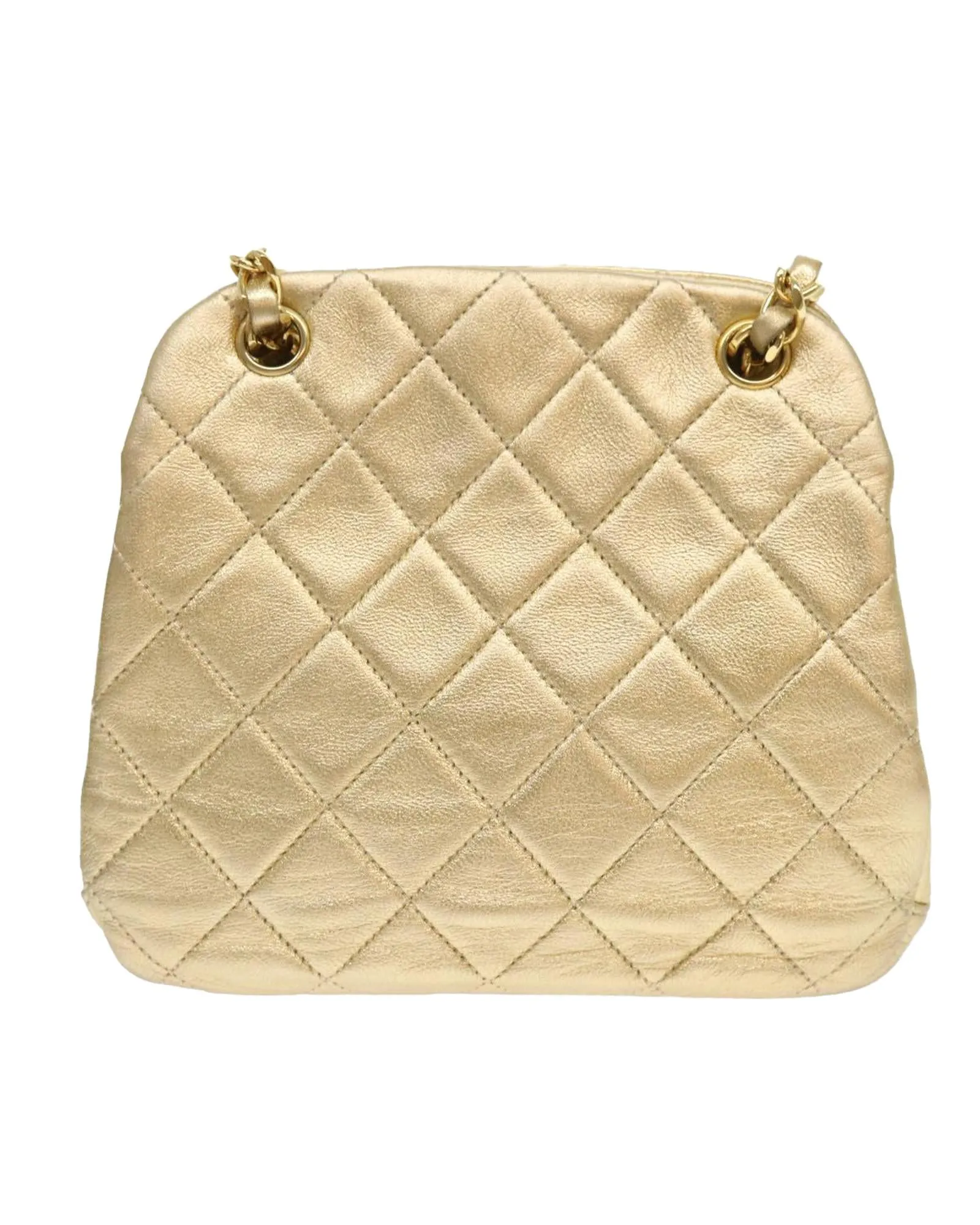 Gold Chain Matelasse Shoulder Bag - Authentic